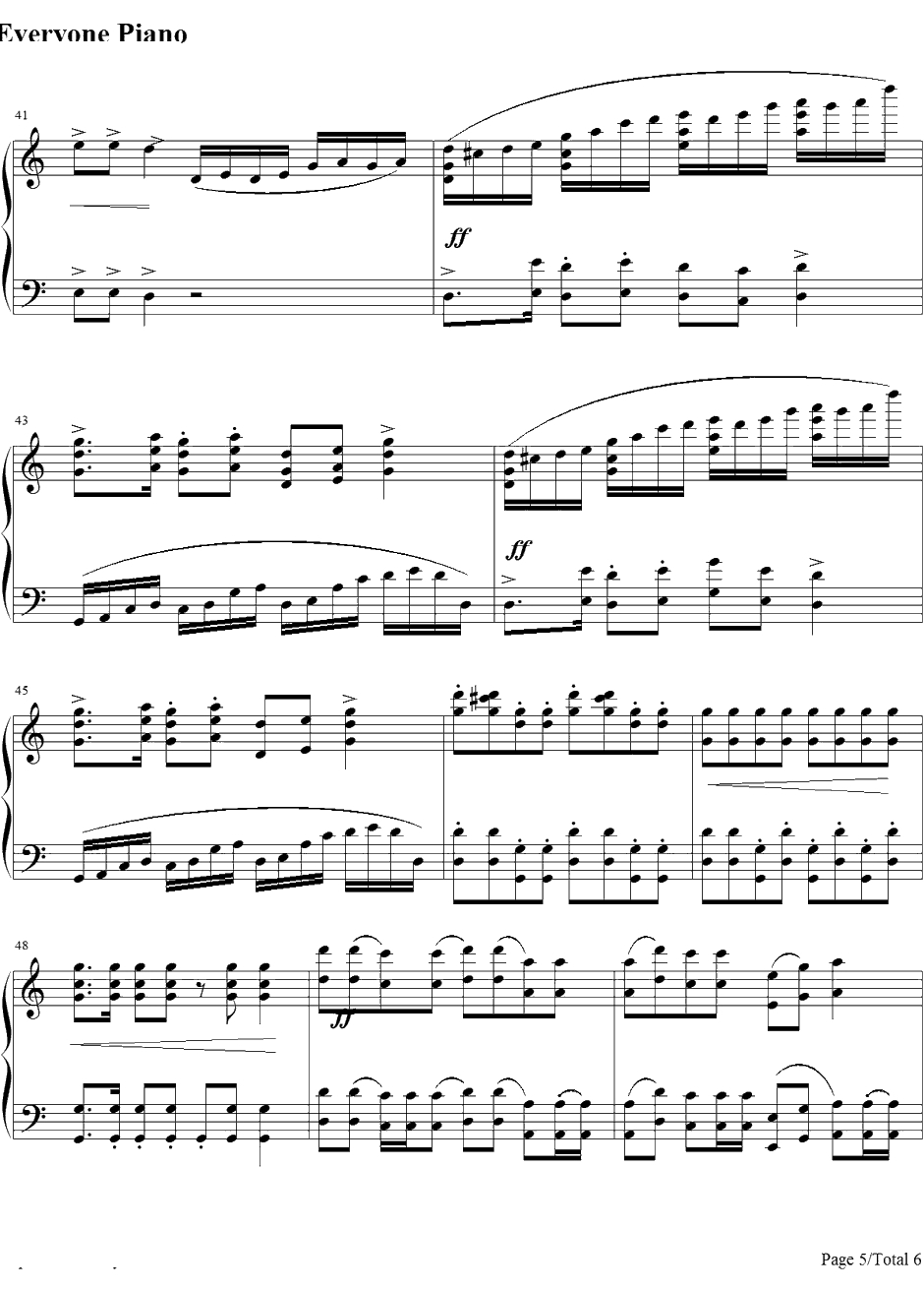 金蛇狂舞钢琴谱-聂耳5