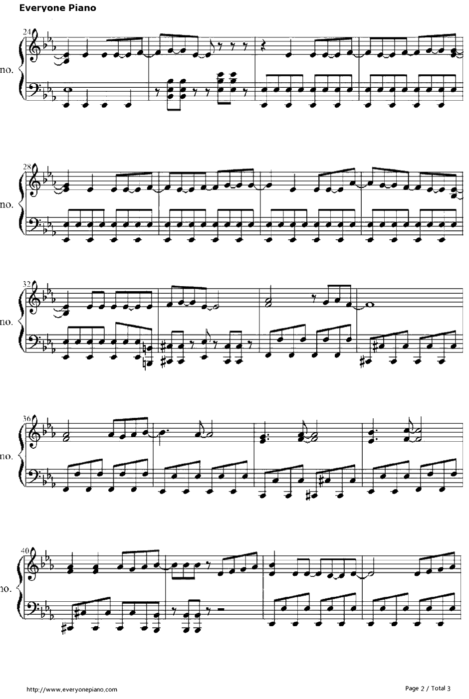 ハートの确率钢琴谱-bluedrops-「そらのおとしもの」OP2