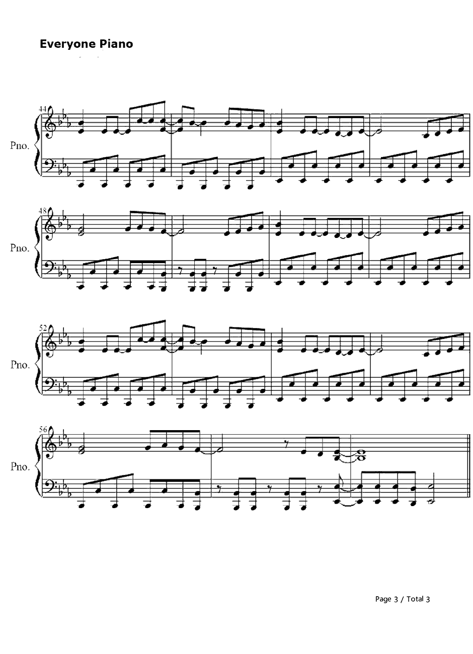 ハートの确率钢琴谱-bluedrops-「そらのおとしもの」OP3