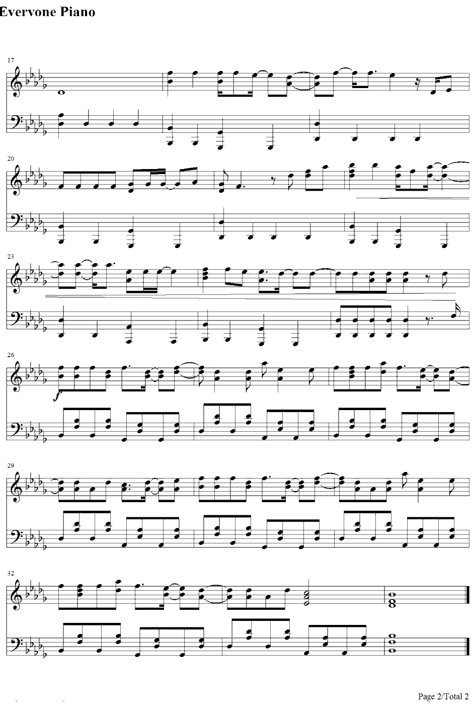 Little Talks钢琴谱-OfMonstersandMen2