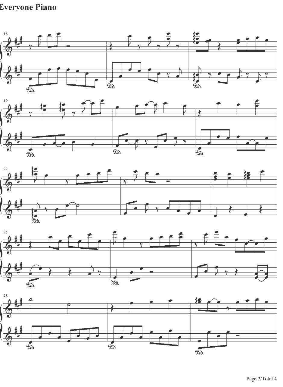 苍月のティアラ钢琴谱-ActivePlanets-夜明け前より瑠璃色な-MoonlightCradle-BGM2