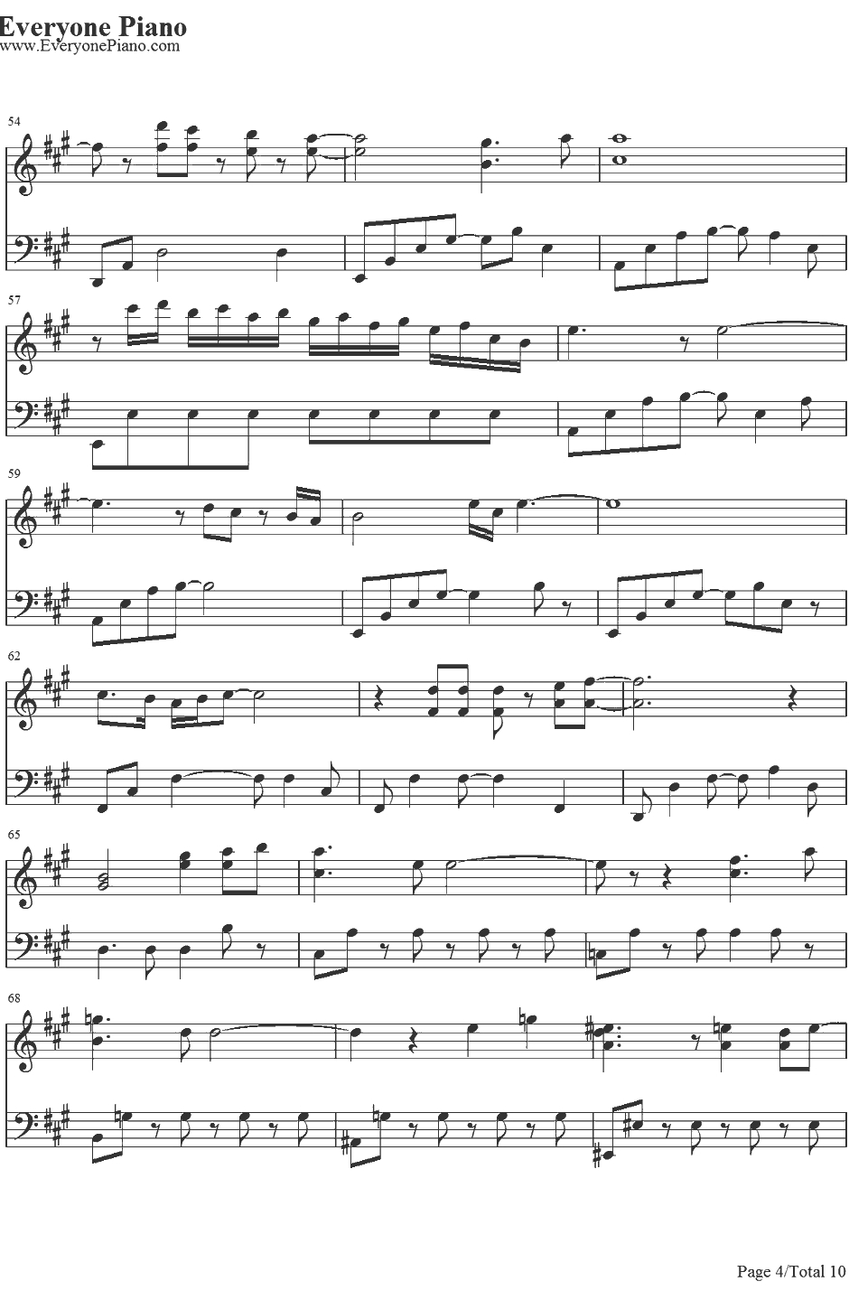 To Love You More钢琴谱-CelineDion-恋人よ〔恋人啊！〕主题曲4