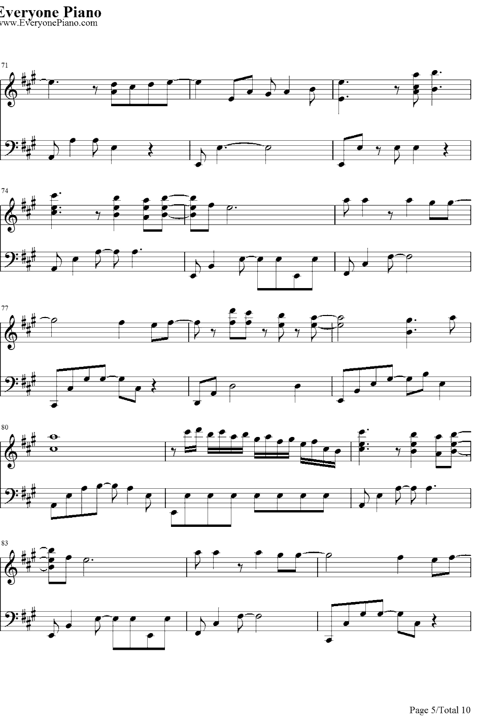 To Love You More钢琴谱-CelineDion-恋人よ〔恋人啊！〕主题曲5