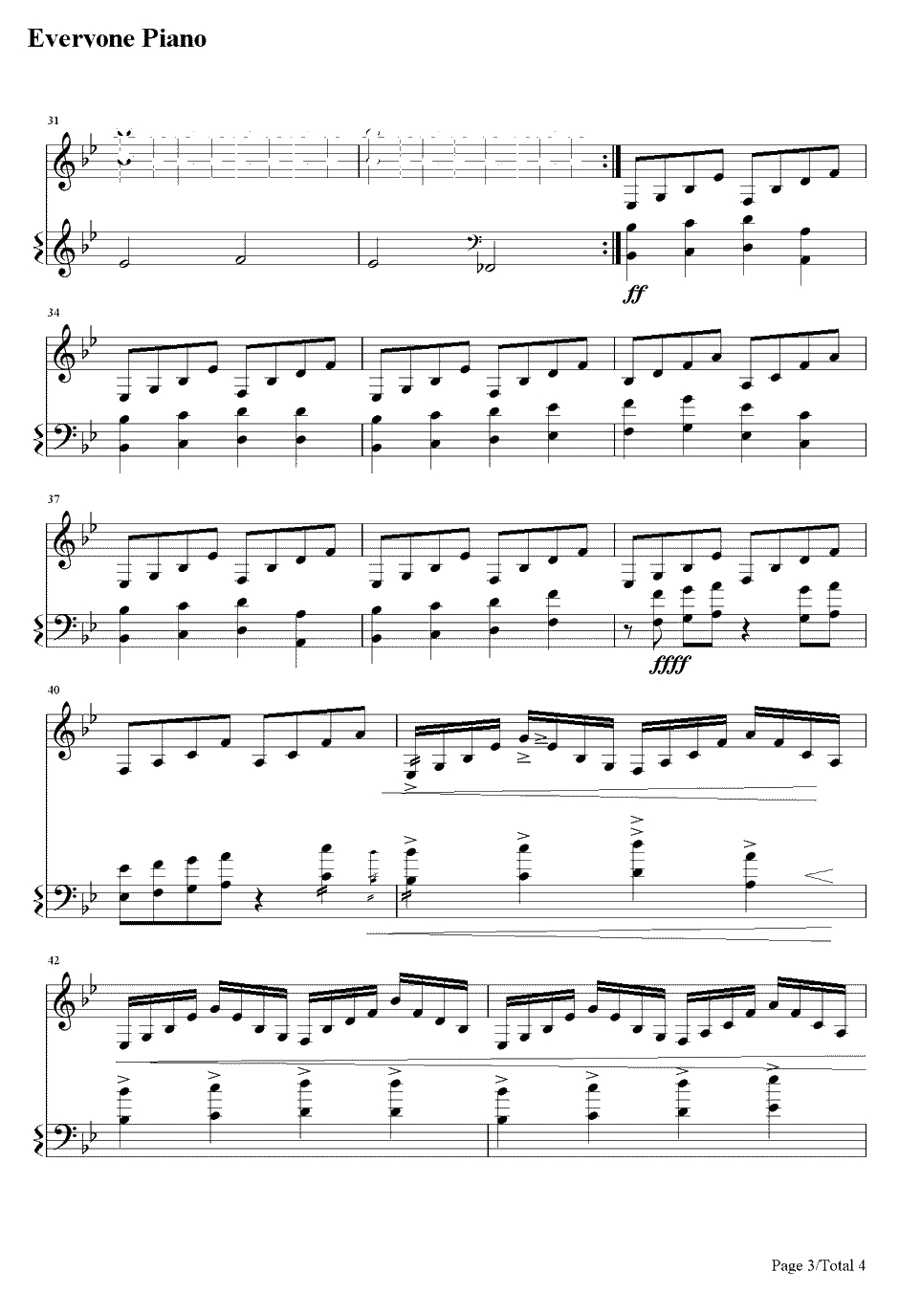 魔法密林钢琴谱-MapleStory-冒险岛MapleStory背景音乐3