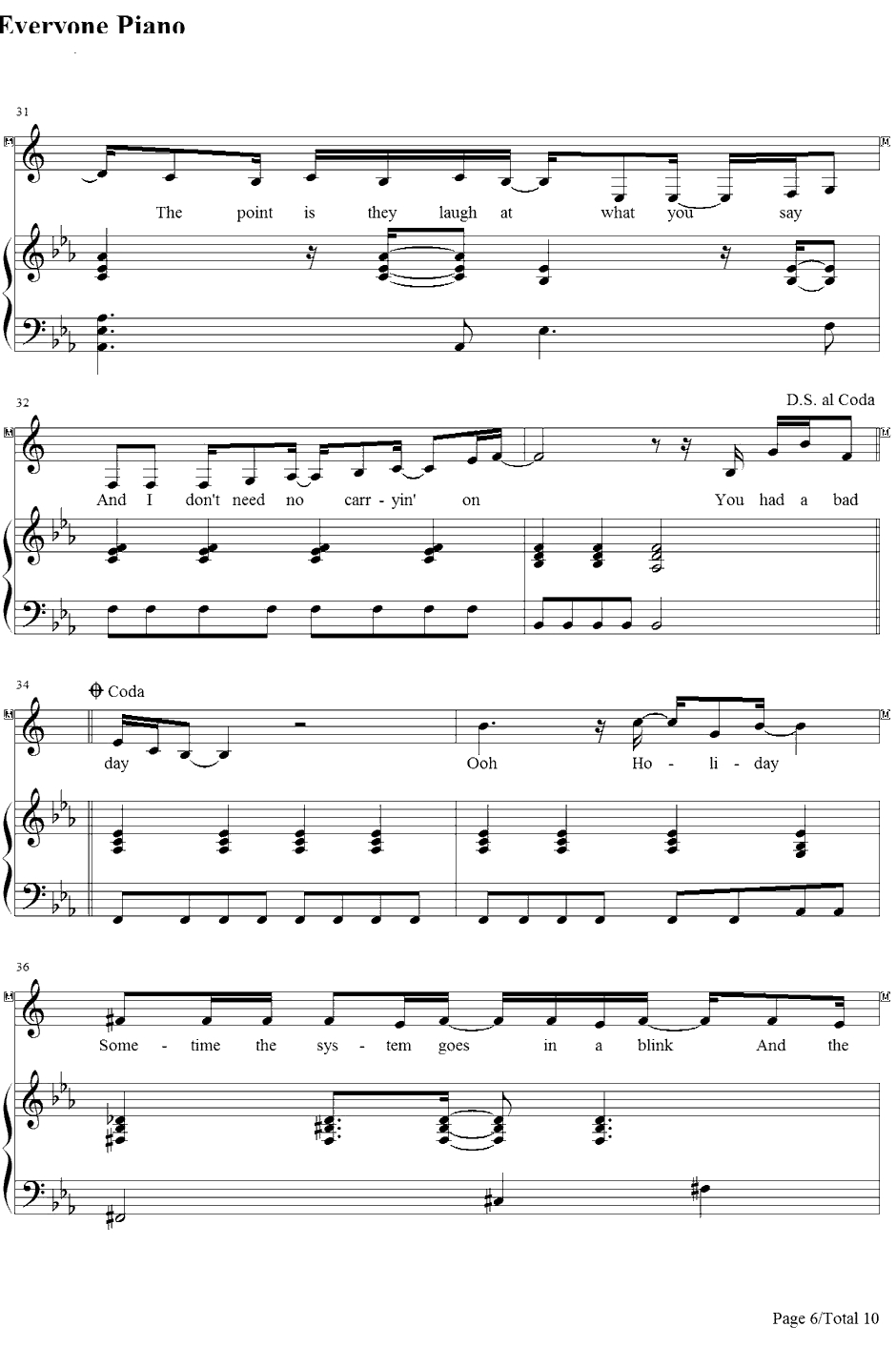 Bad Day钢琴谱-DanielPowter6