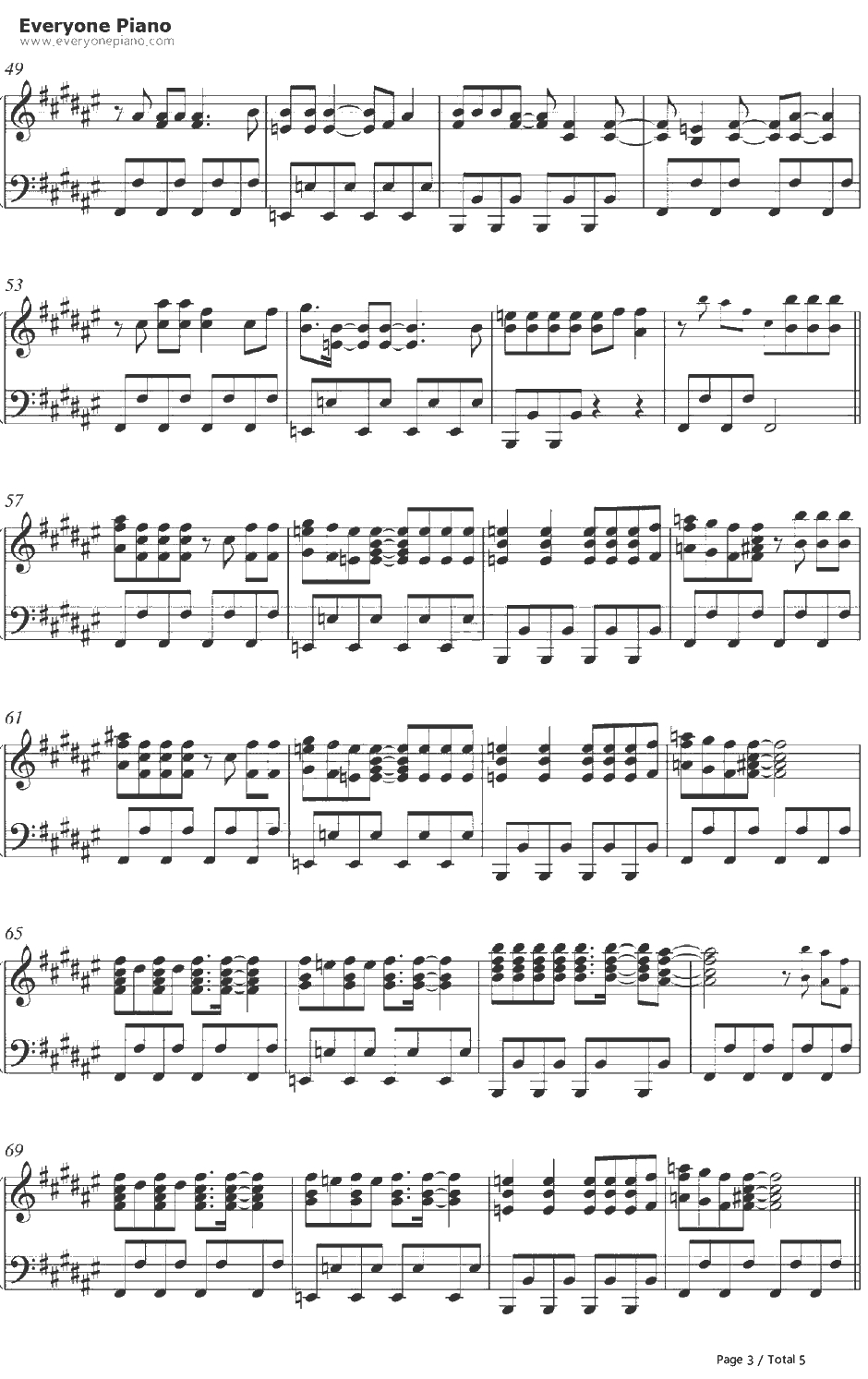 Born This Way钢琴谱-LadyGaGa3