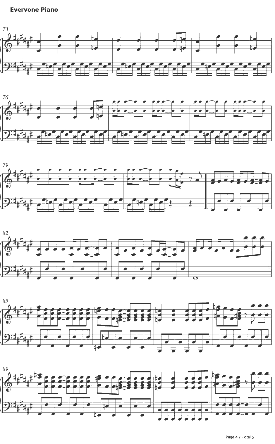 Born This Way钢琴谱-LadyGaGa4