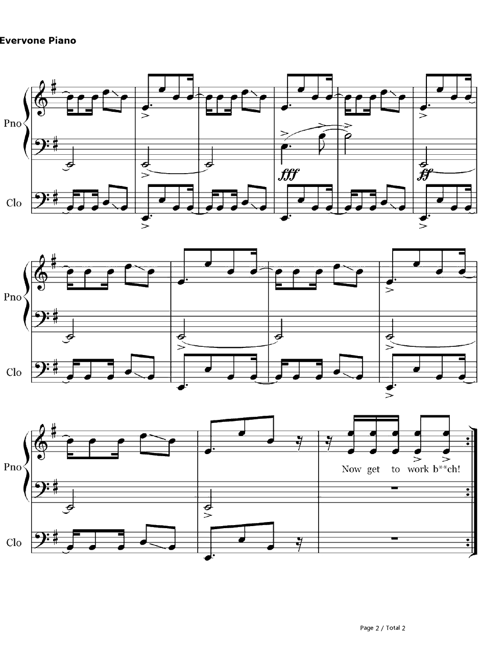 Work Bitch钢琴谱-BritneySpears2