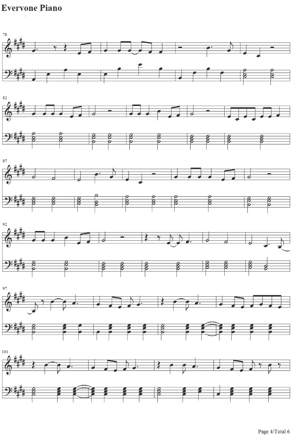 Alone Together钢琴谱-FallOutBoy4