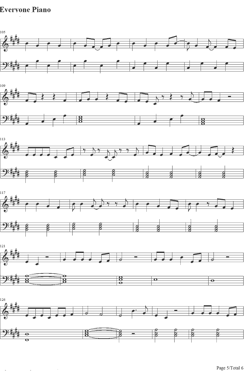 Alone Together钢琴谱-FallOutBoy5