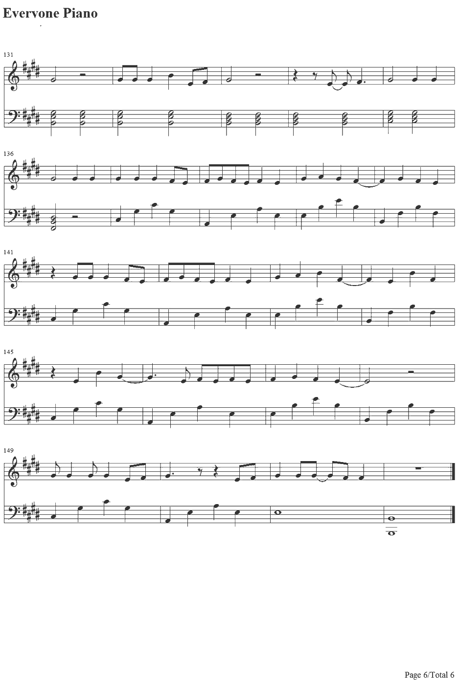 Alone Together钢琴谱-FallOutBoy6