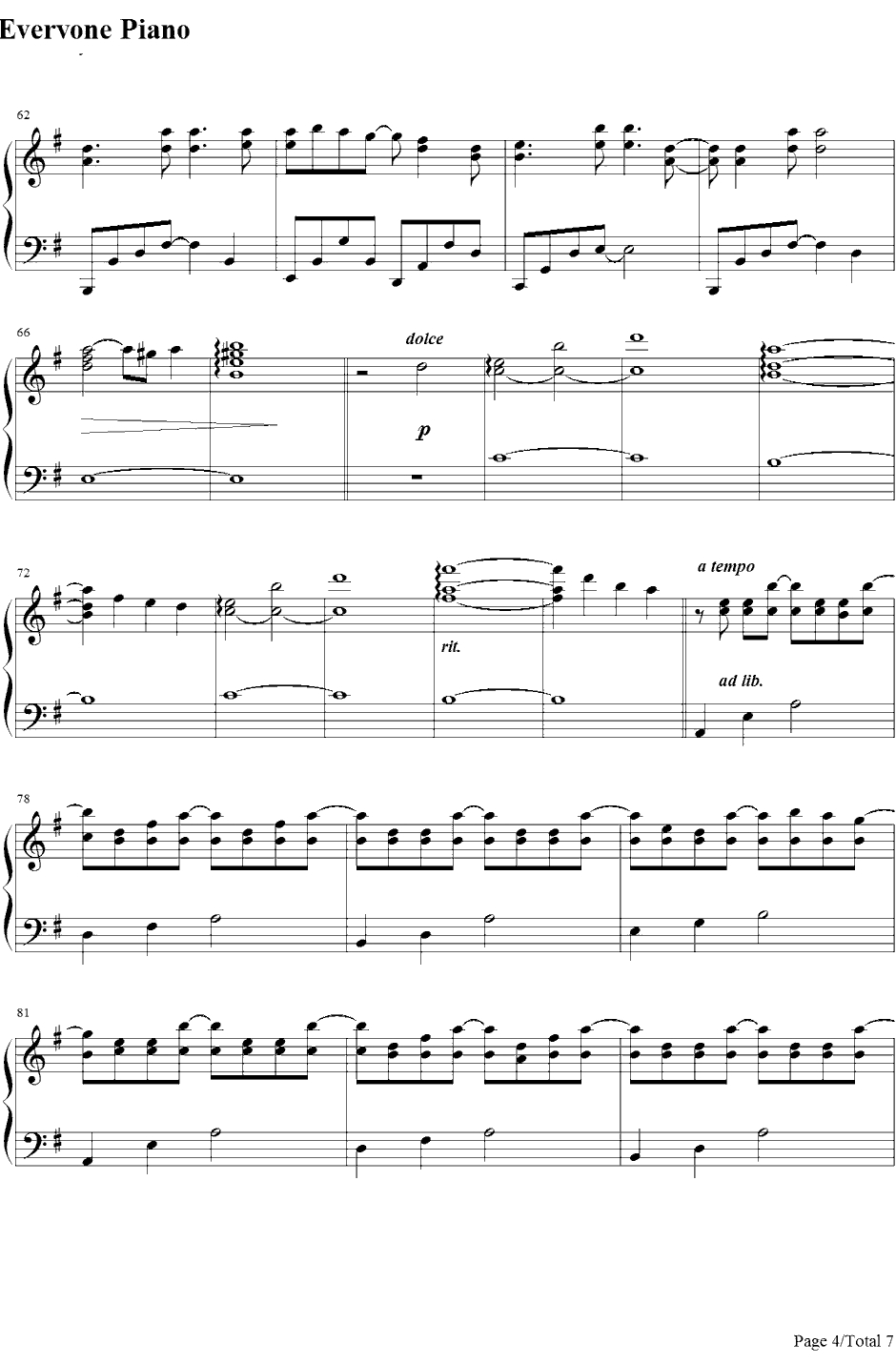 ココロ・キセキ钢琴谱-镜音双子4