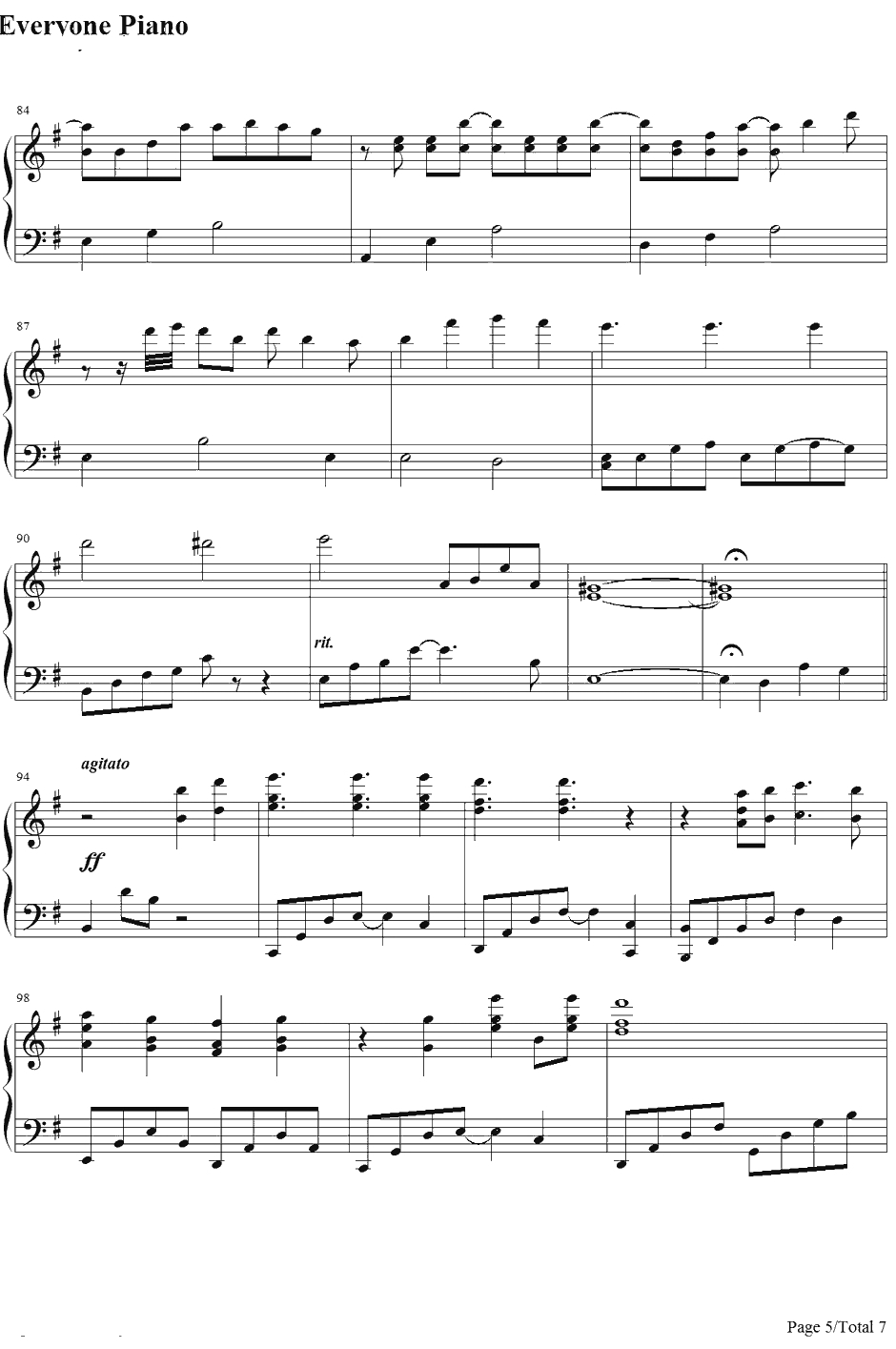 ココロ・キセキ钢琴谱-镜音双子5