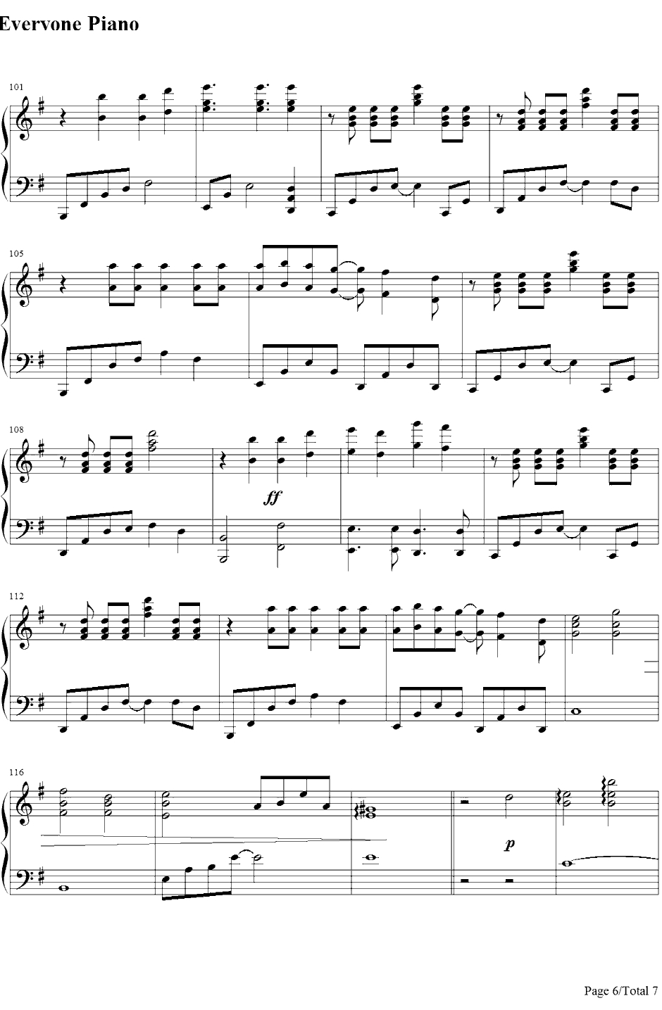 ココロ・キセキ钢琴谱-镜音双子6