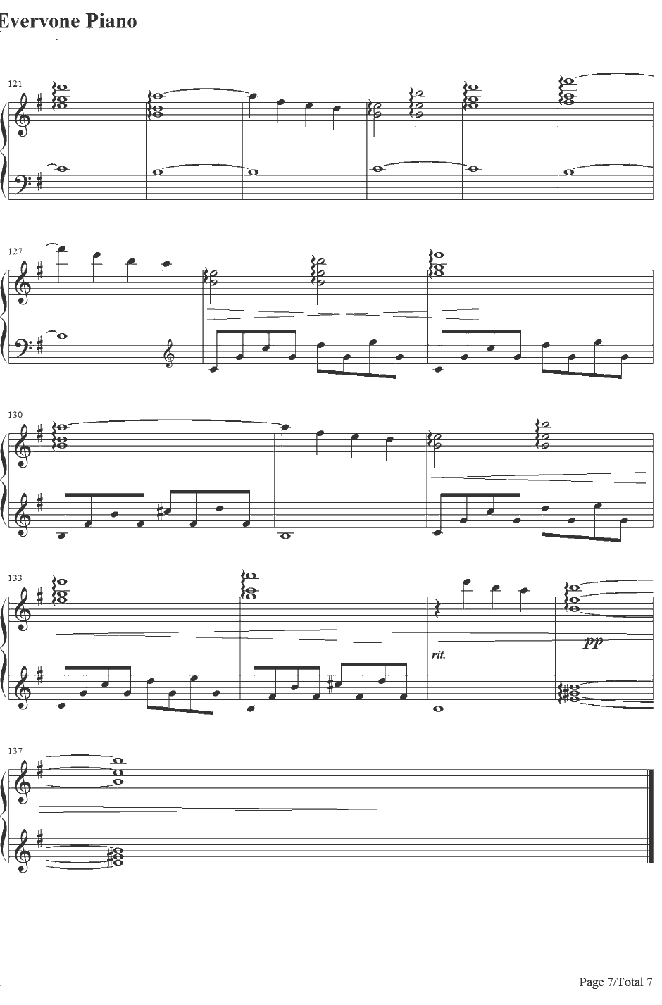 ココロ・キセキ钢琴谱-镜音双子7