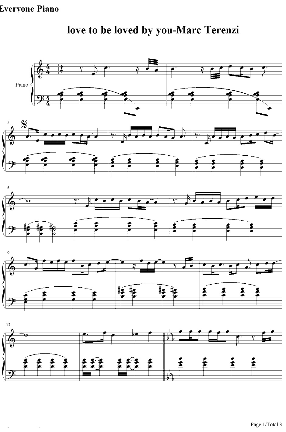 Love To Be Loved By You钢琴谱-MarcTerenzi1