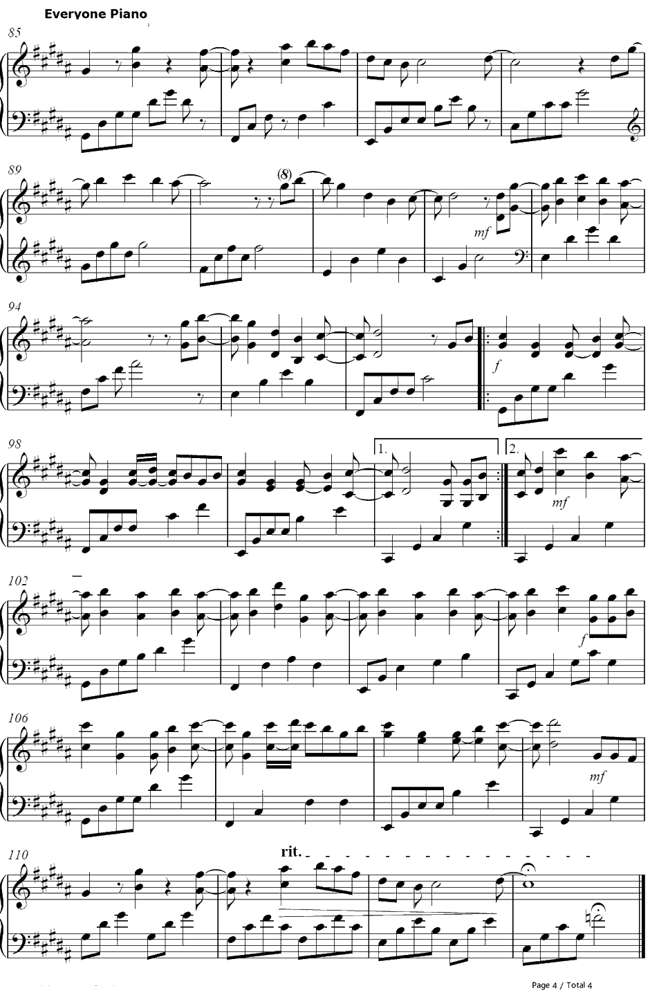 Lights钢琴谱-EllieGoulding4