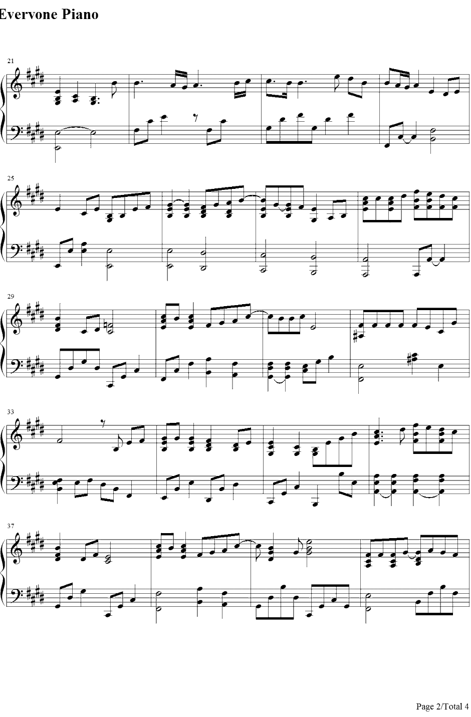 千の風になって钢琴谱-银魂-银魂插曲2