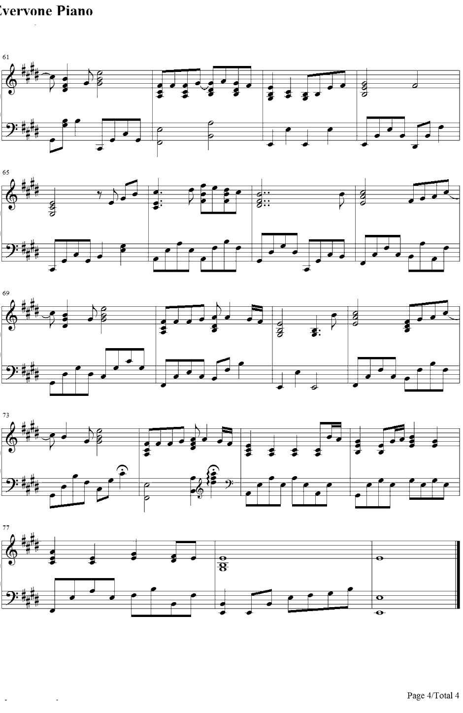 千の風になって钢琴谱-银魂-银魂插曲4