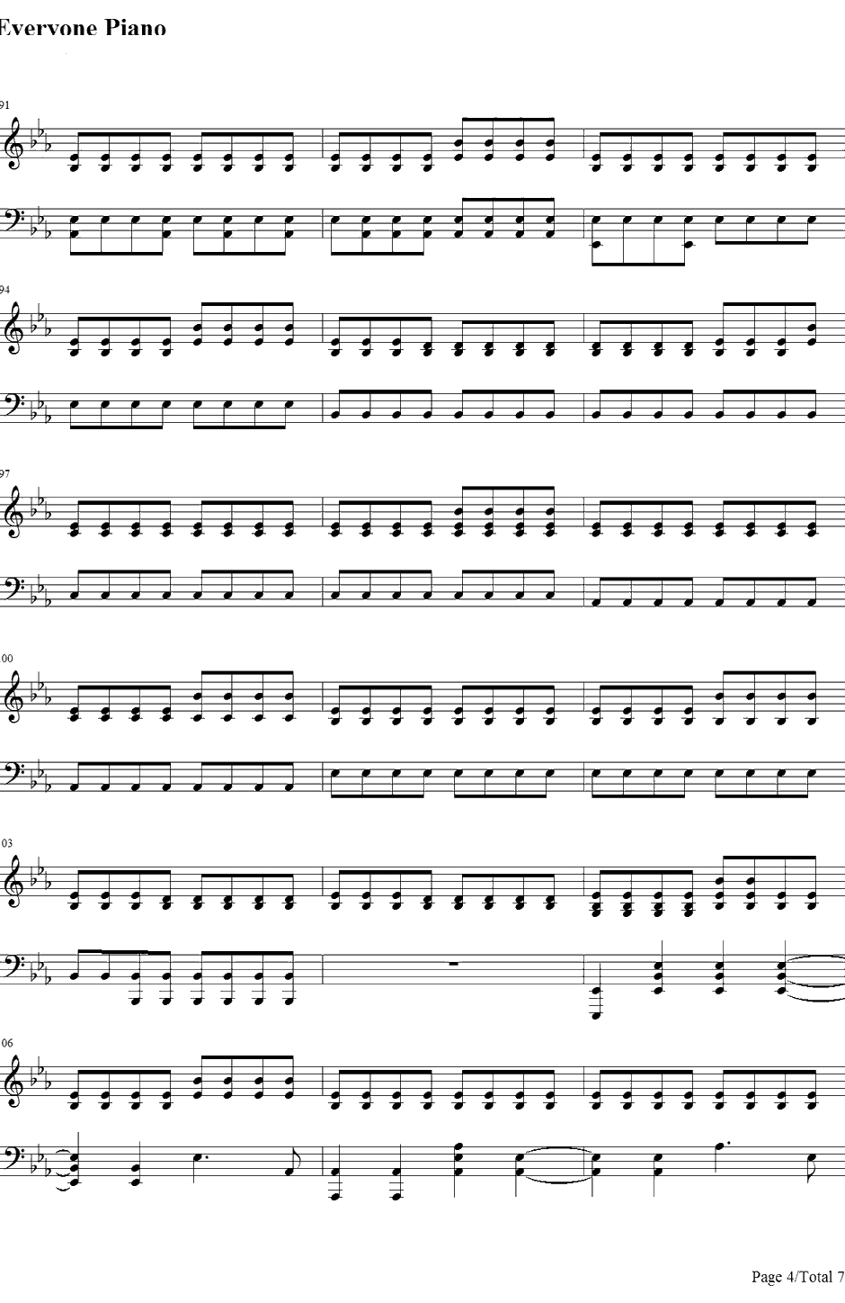 Fix You钢琴谱-Coldplay4