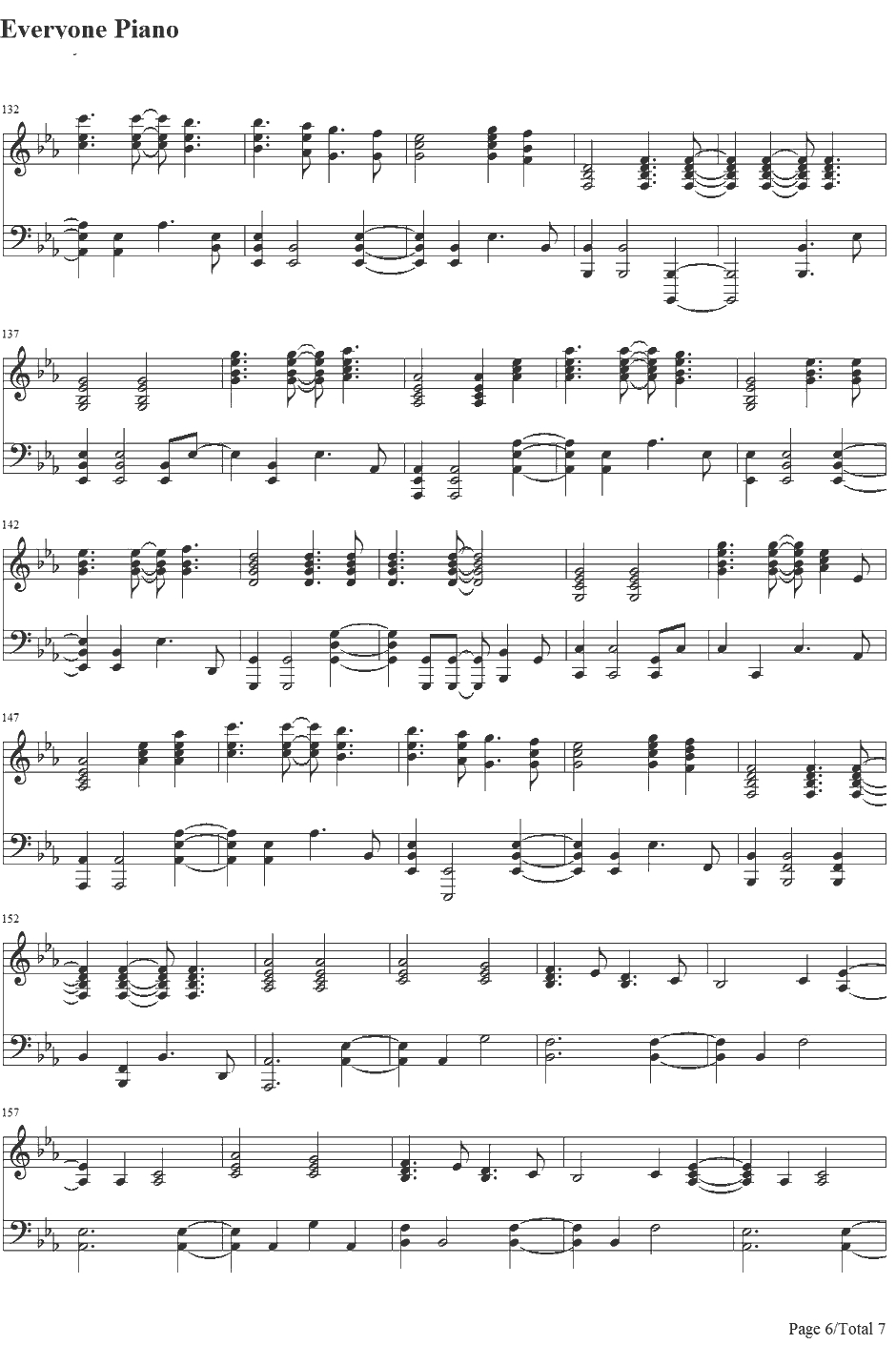 Fix You钢琴谱-Coldplay6