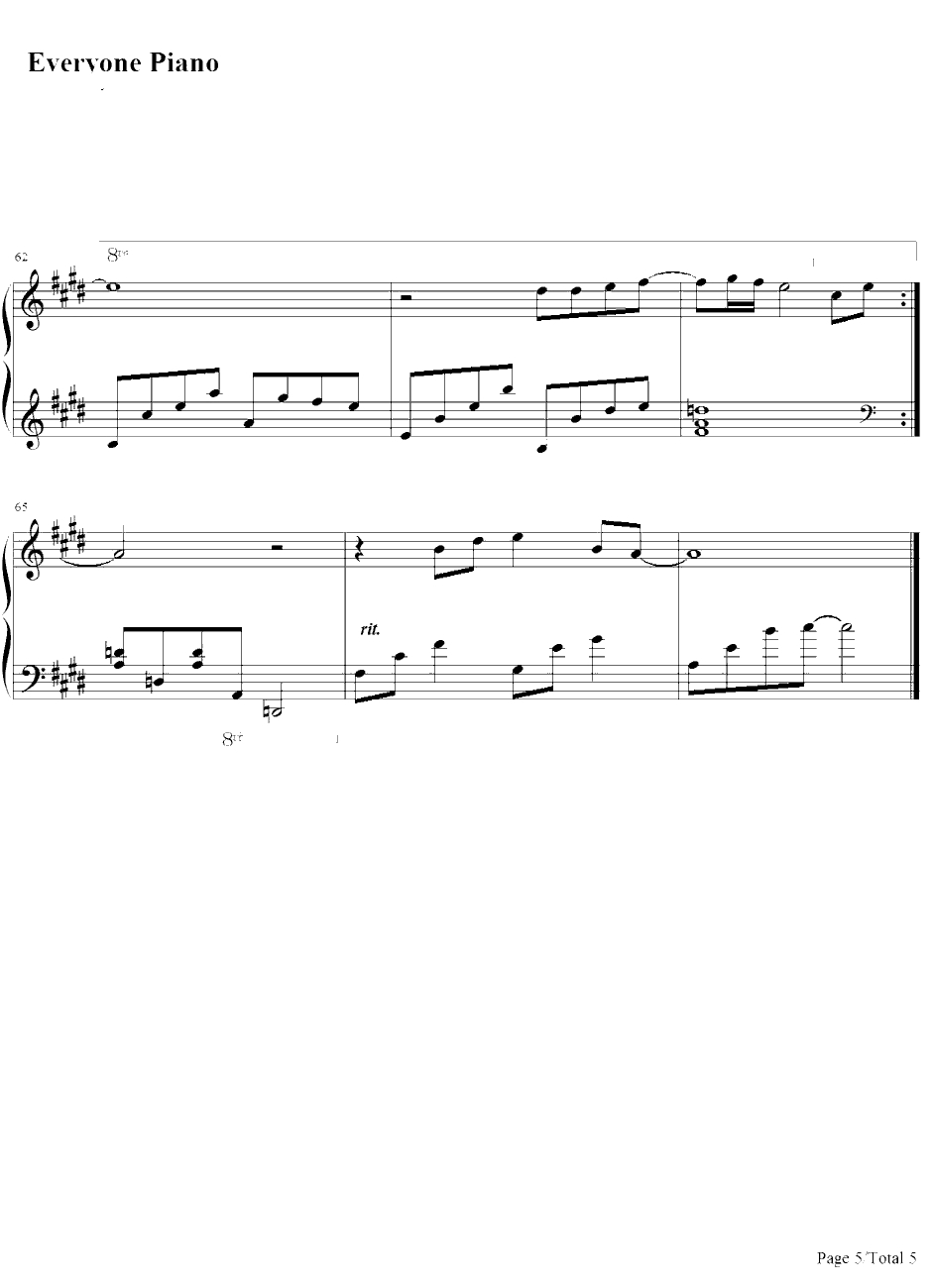 Take A Bow钢琴谱-Rihanna5