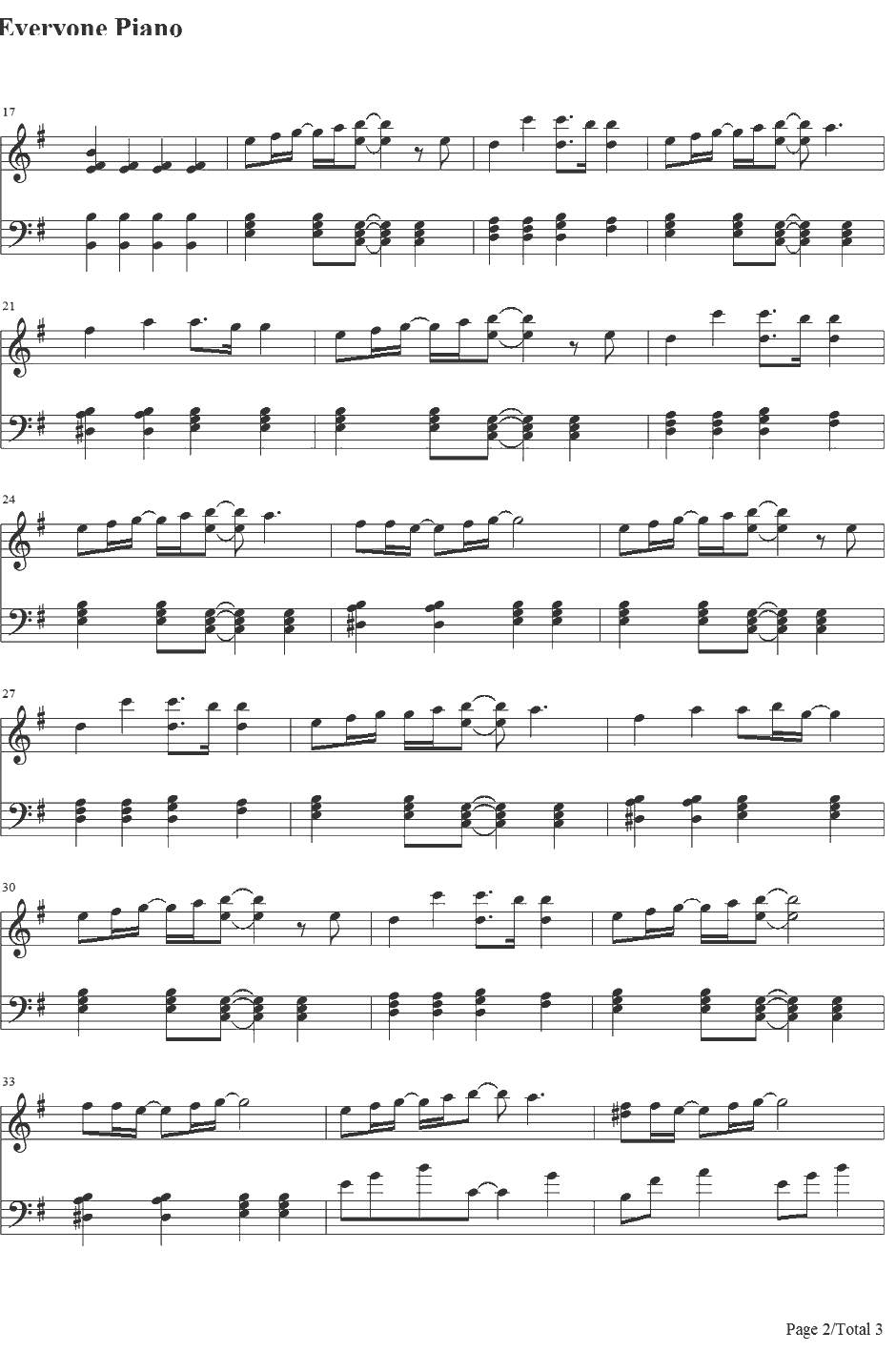 深い森钢琴谱-DoAsInfinity-幽深的森林-犬夜叉片尾曲2