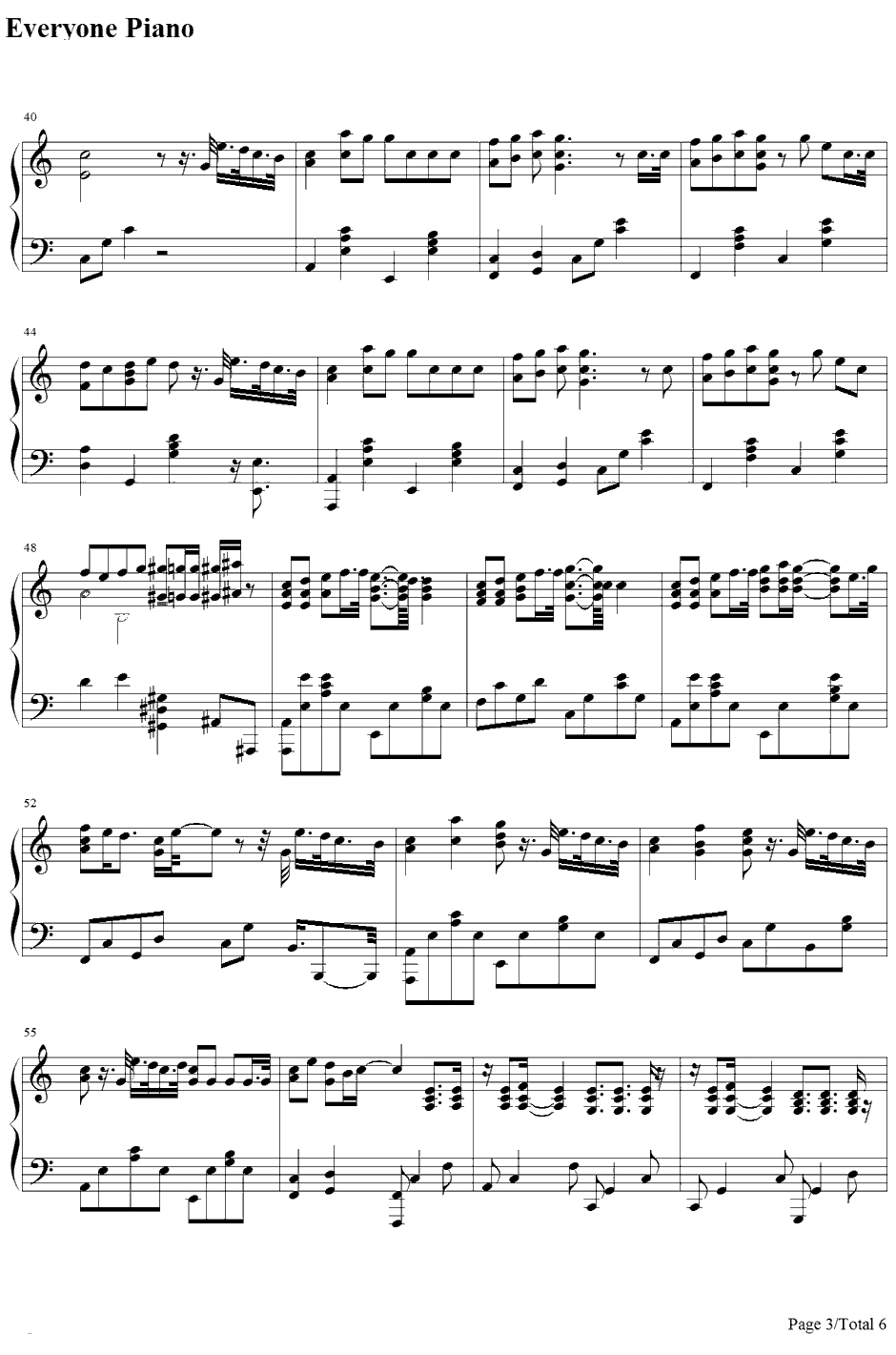 キセキ钢琴谱-GREEEEN-奇迹3