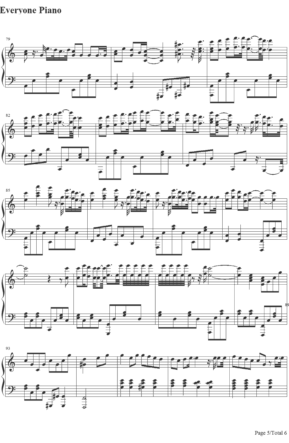 キセキ钢琴谱-GREEEEN-奇迹5