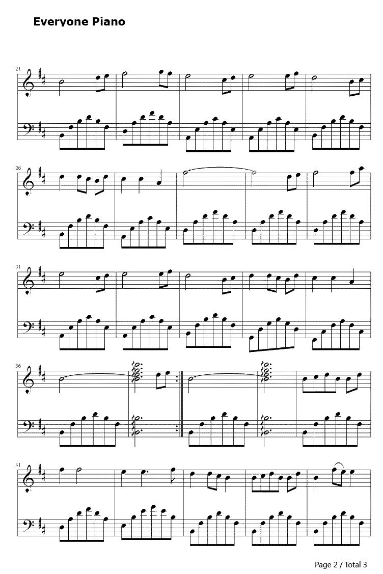 心愿钢琴谱-王泽-心愿2