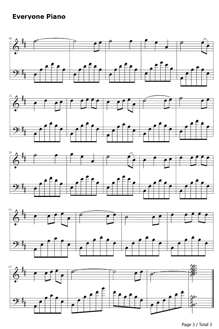 心愿钢琴谱-王泽-心愿3