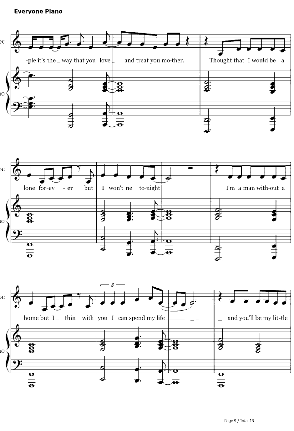 Gypsy钢琴谱-LadyGaga9