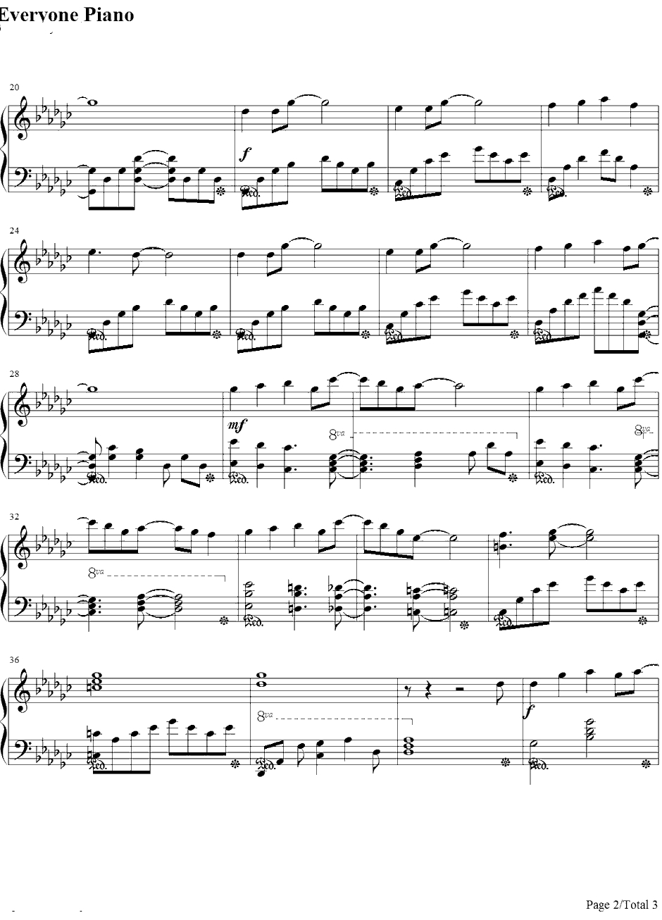 大切な人钢琴谱-Familiar2