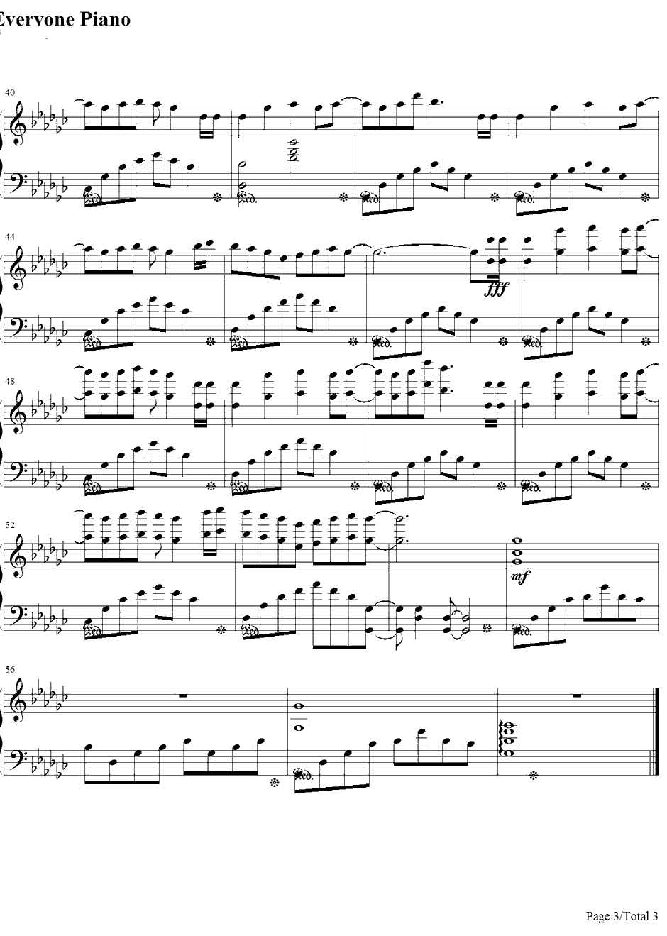 大切な人钢琴谱-Familiar3