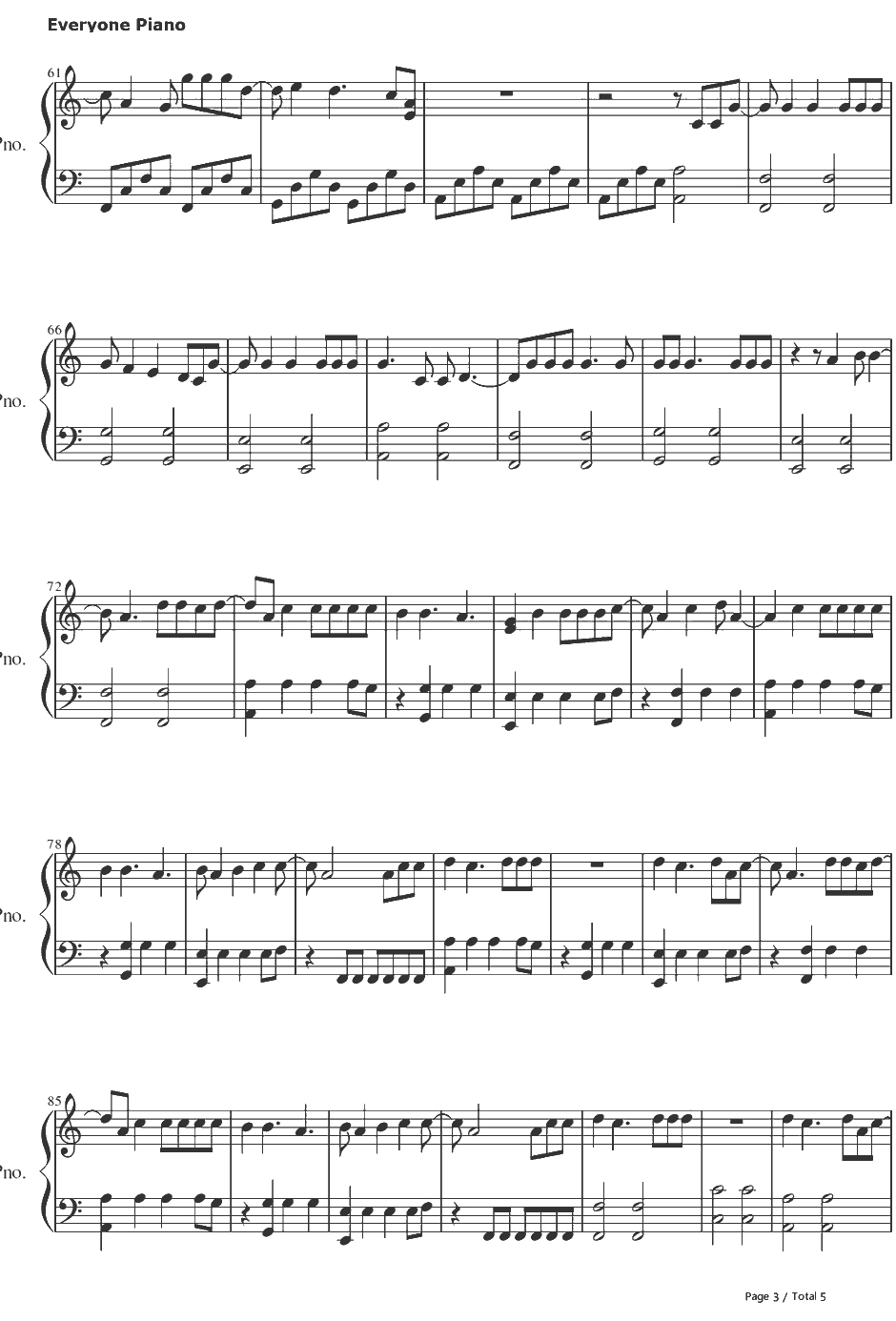 Let Go For Tonight钢琴谱-Foxes3