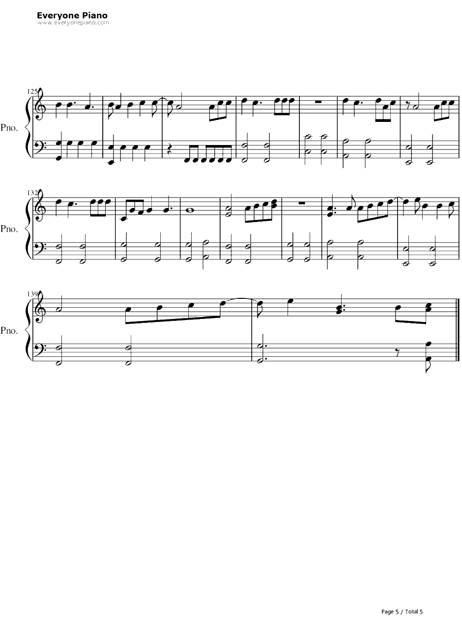 Let Go For Tonight钢琴谱-Foxes5