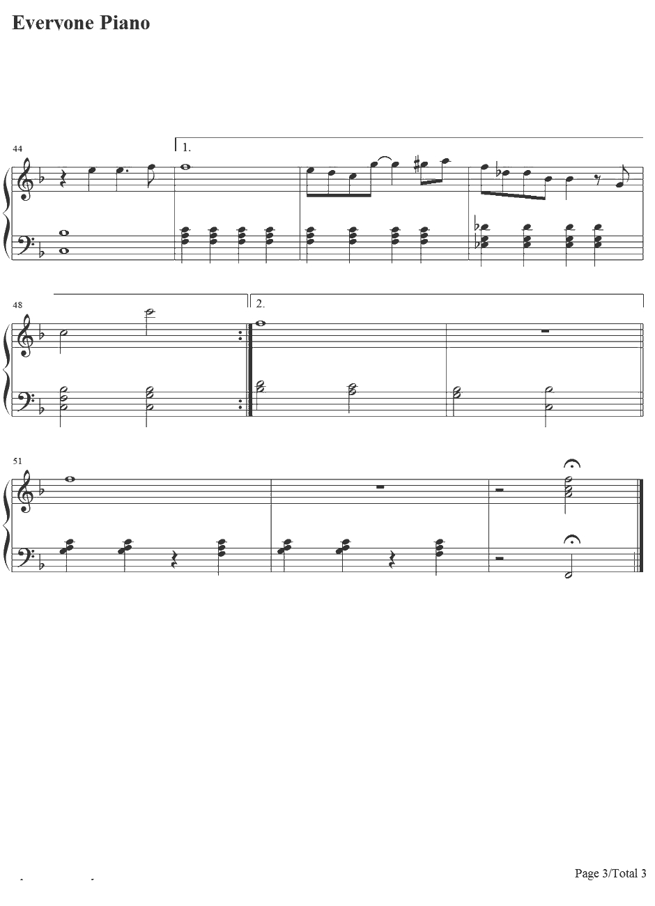 声をきかせて钢琴谱-MAHO堂-小魔女DoReMi片尾曲3