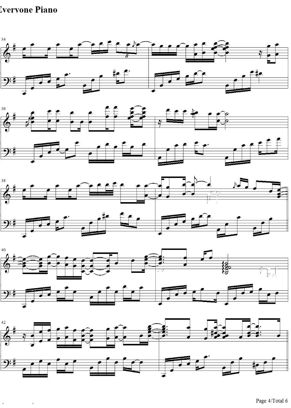 酒红色的心钢琴谱-玉置浩二-ワインレッドの心4