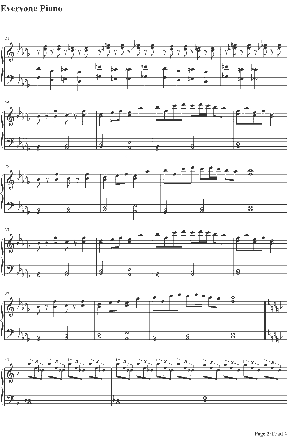 U.N.オーエンは彼女なのか？钢琴谱-东方Project-东方红魔乡2