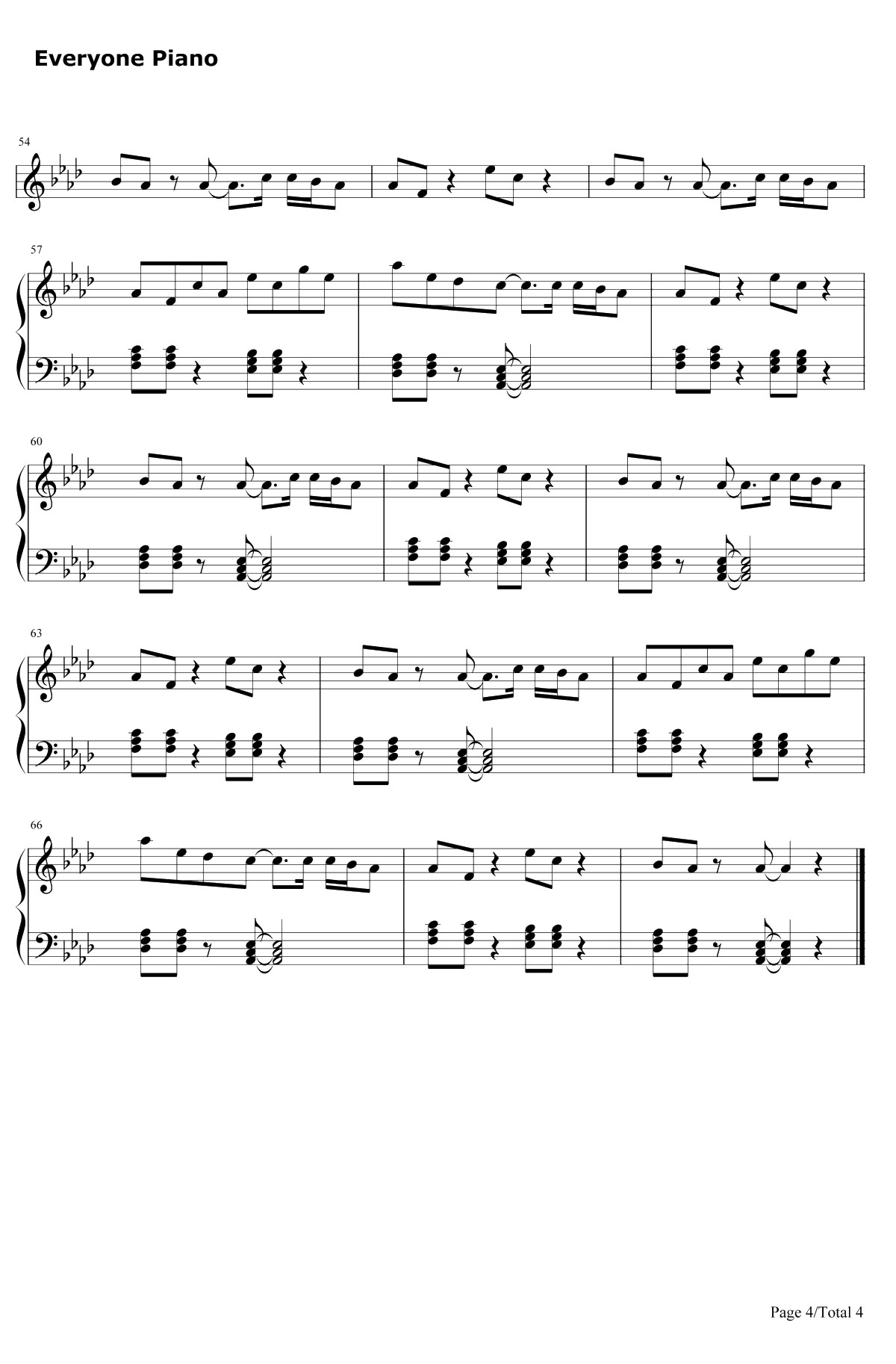 Rock Me钢琴谱-OneDirection4