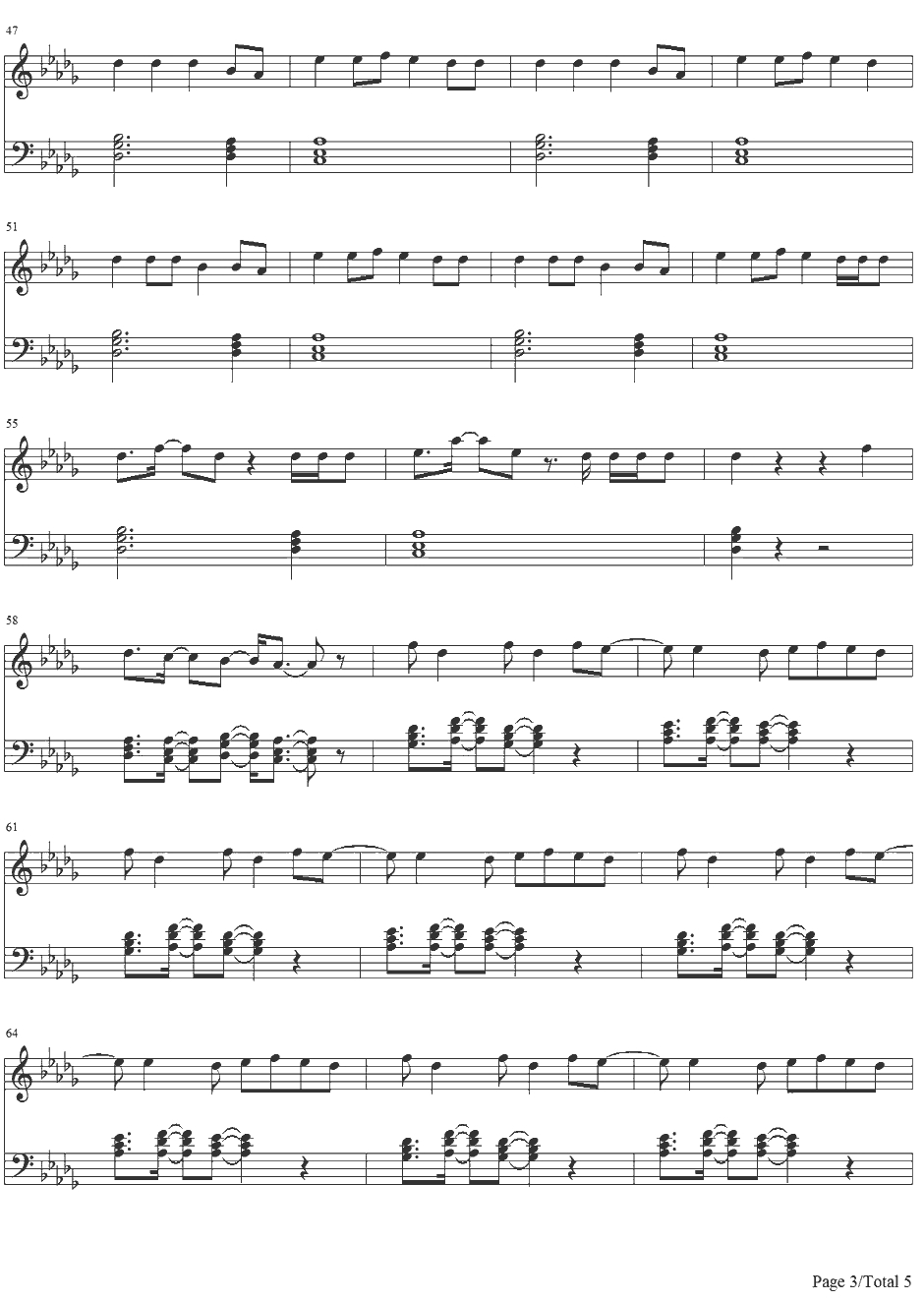 Best Song Ever钢琴谱-OneDirection3