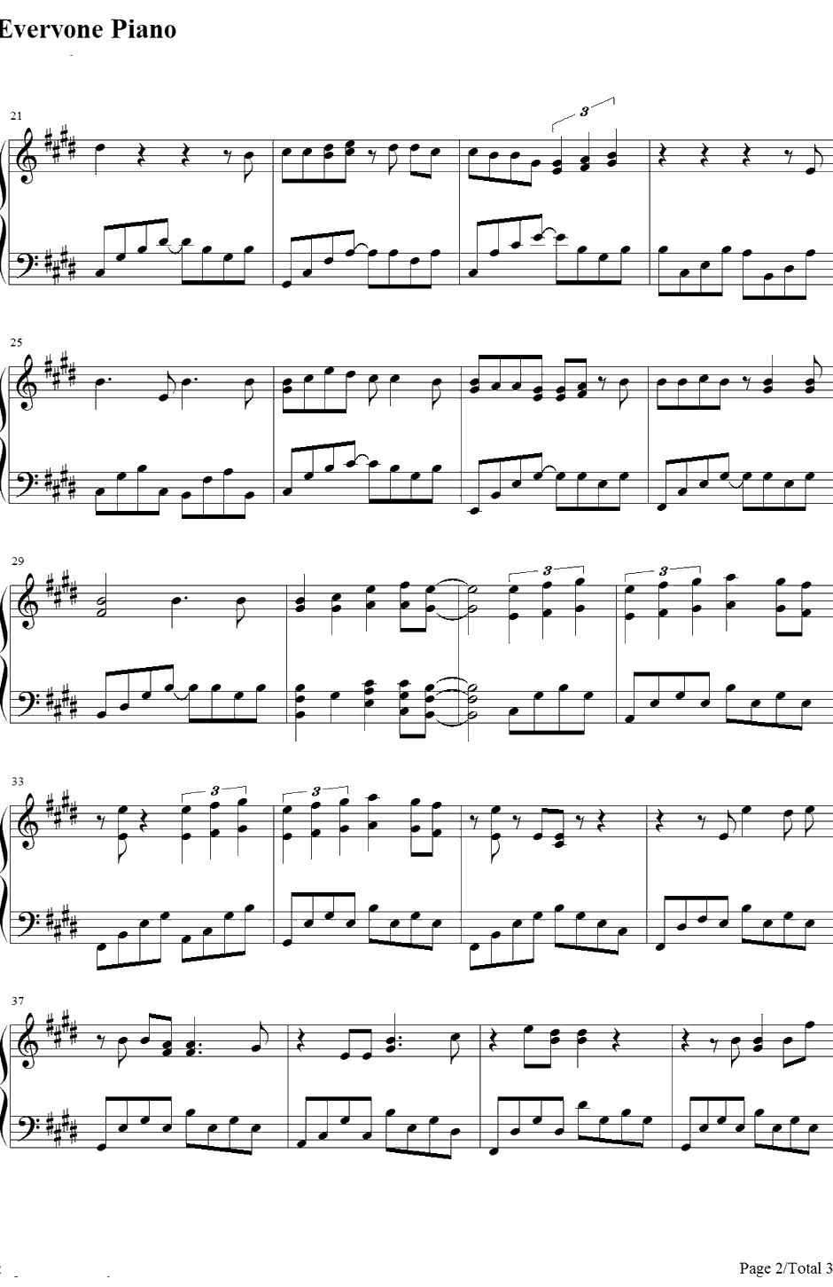 青い栞钢琴谱-GalileoGalilei-我们仍未知道那天所看见的花的名字OP2