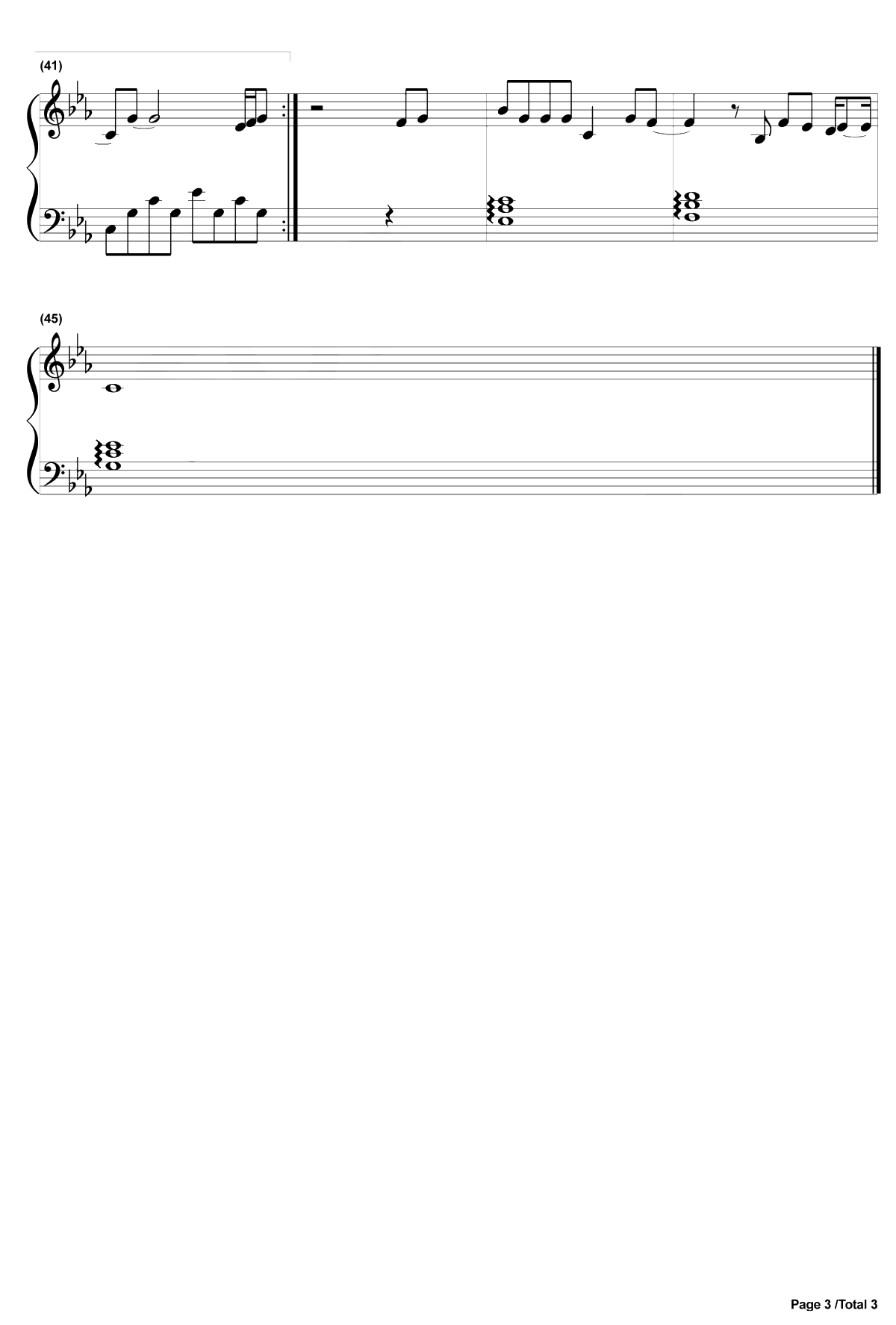 你的酒馆对我打了烊钢琴谱 - 陈雪凝3