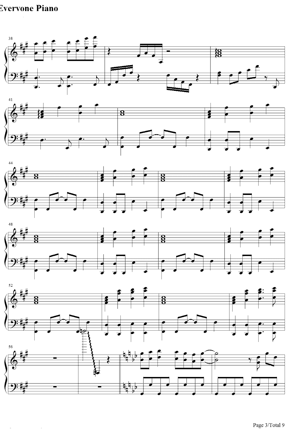 恋色マスタースパーク钢琴谱-东方Project-东方封魔录3