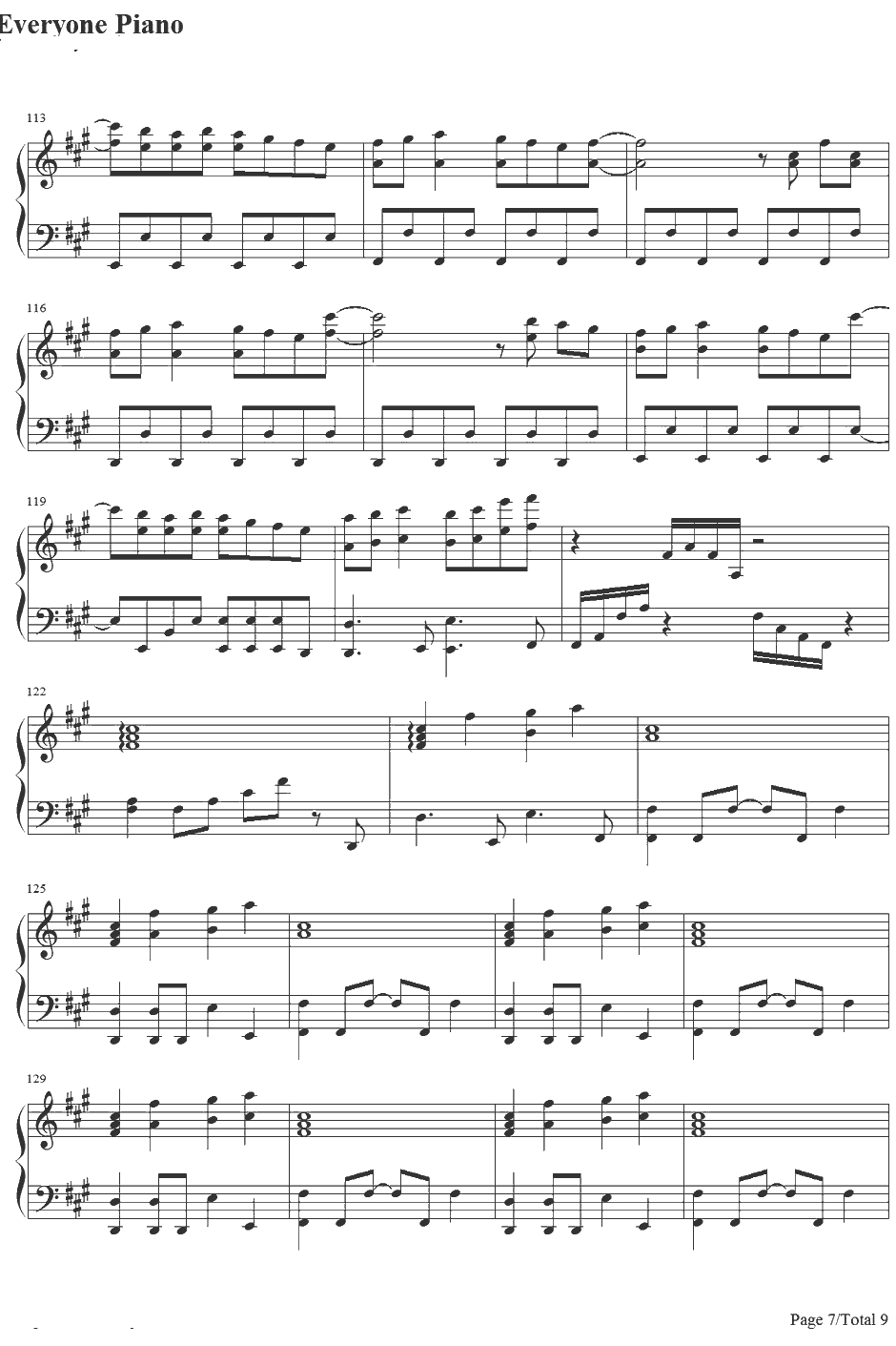 恋色マスタースパーク钢琴谱-东方Project-东方封魔录7