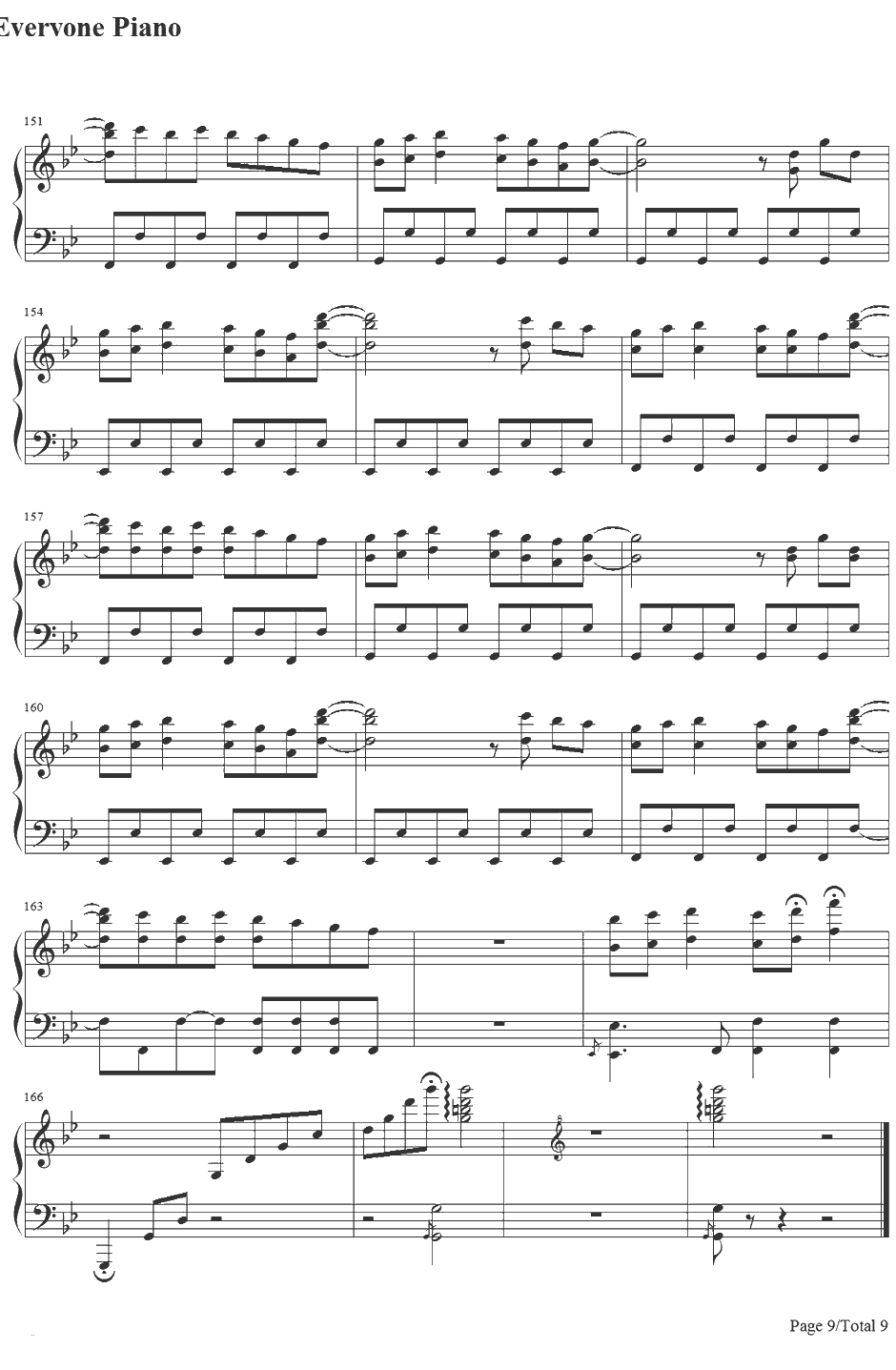 恋色マスタースパーク钢琴谱-东方Project-东方封魔录9