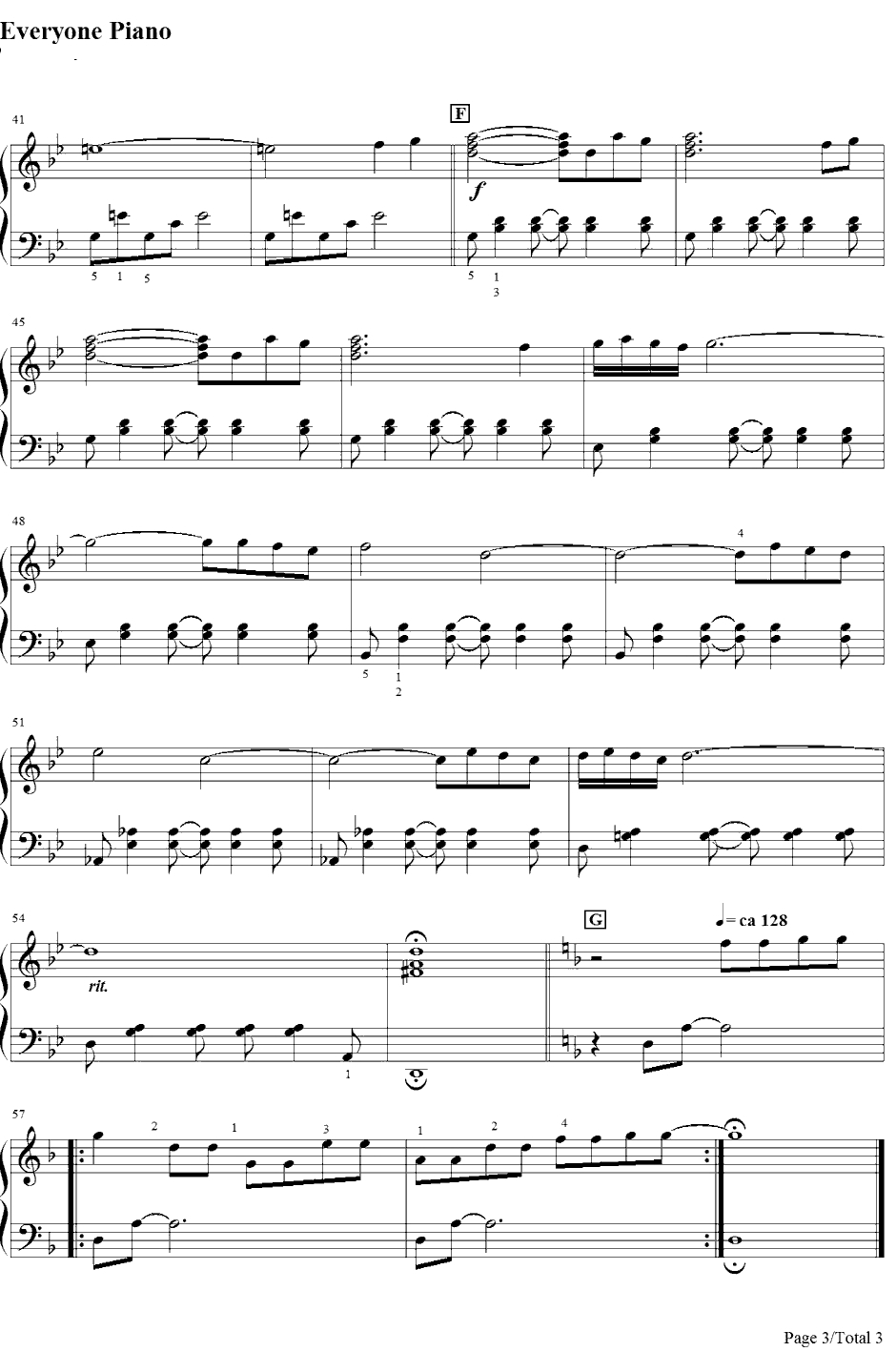 风之谷钢琴谱-久石让宫崎骏-《風の谷のナウシカ》插曲3