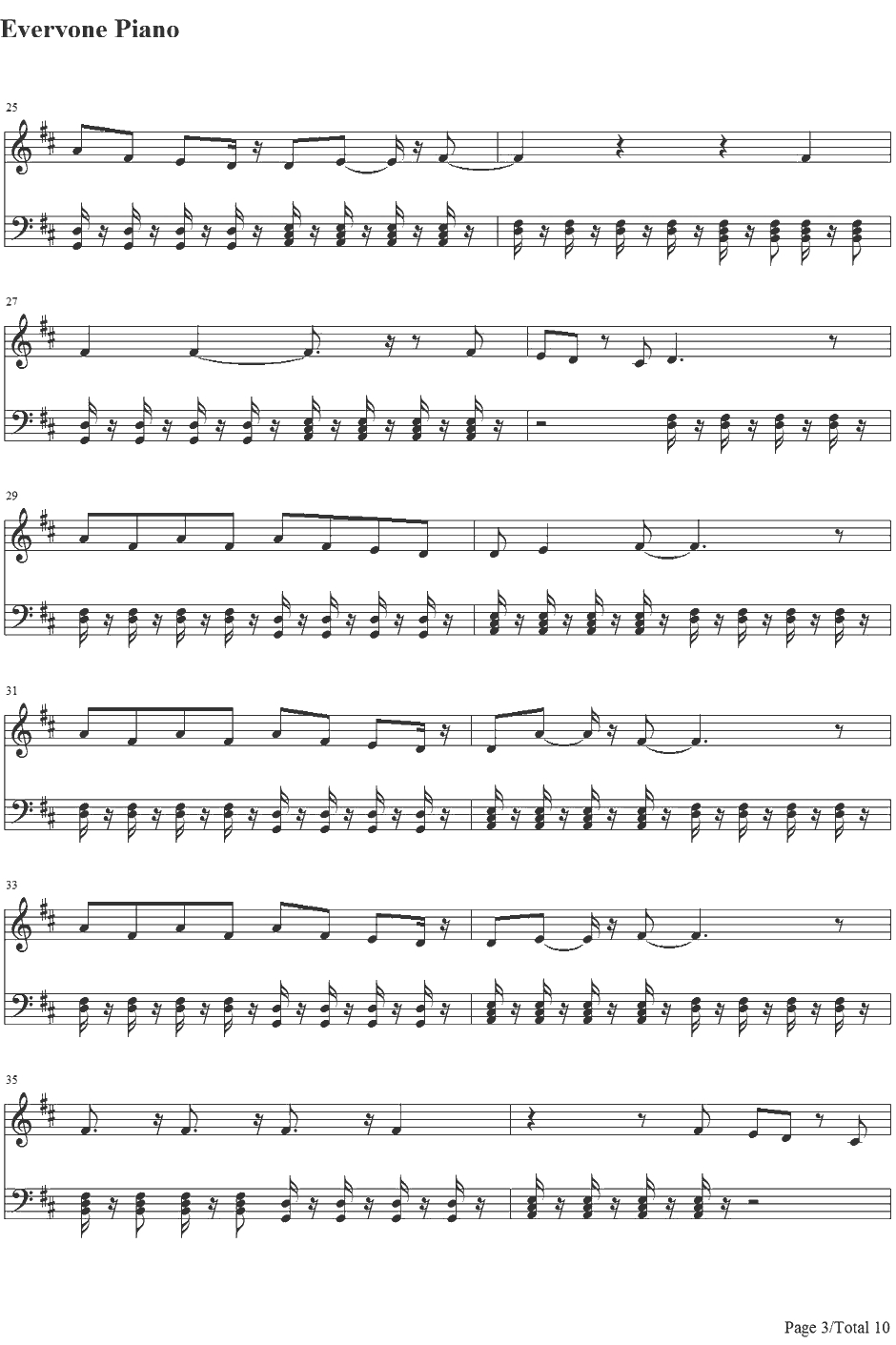 Live While We're Young钢琴谱-OneDirection3