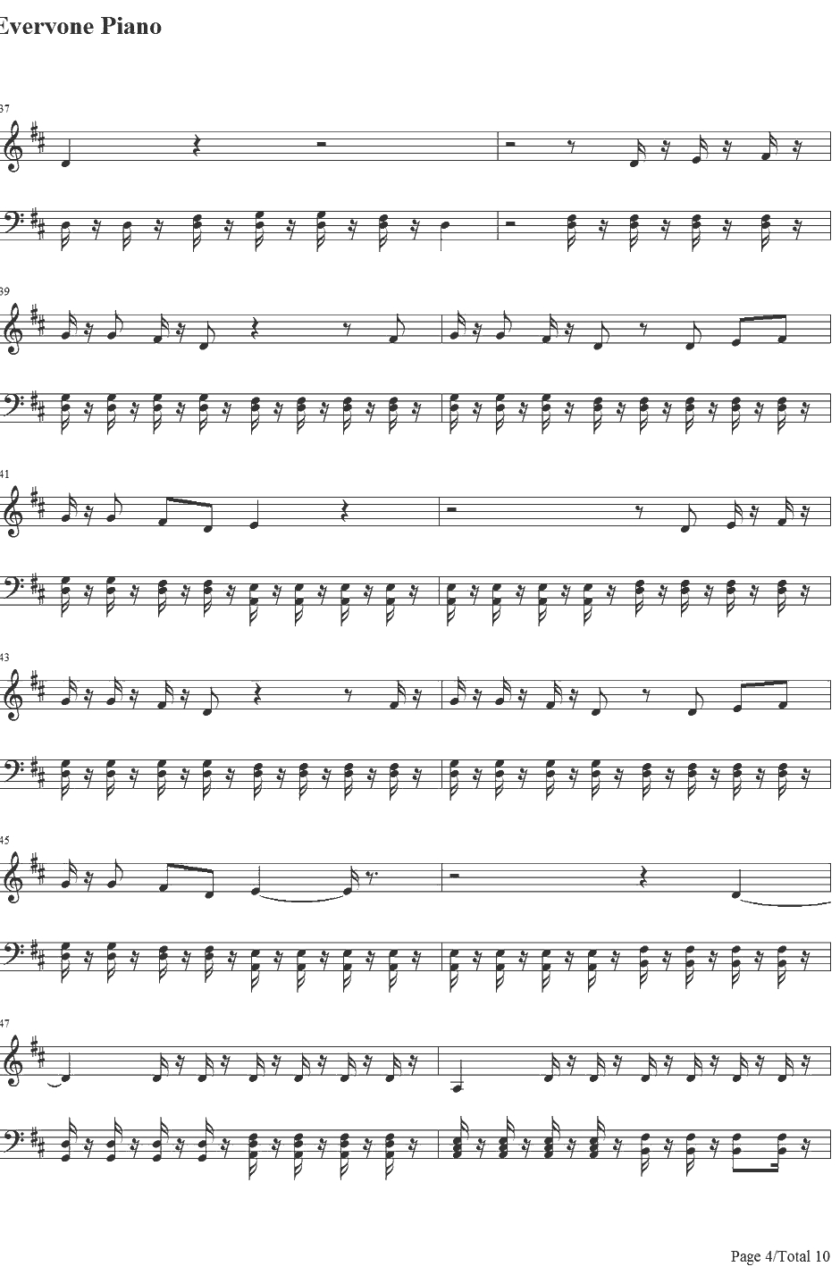 Live While We're Young钢琴谱-OneDirection4