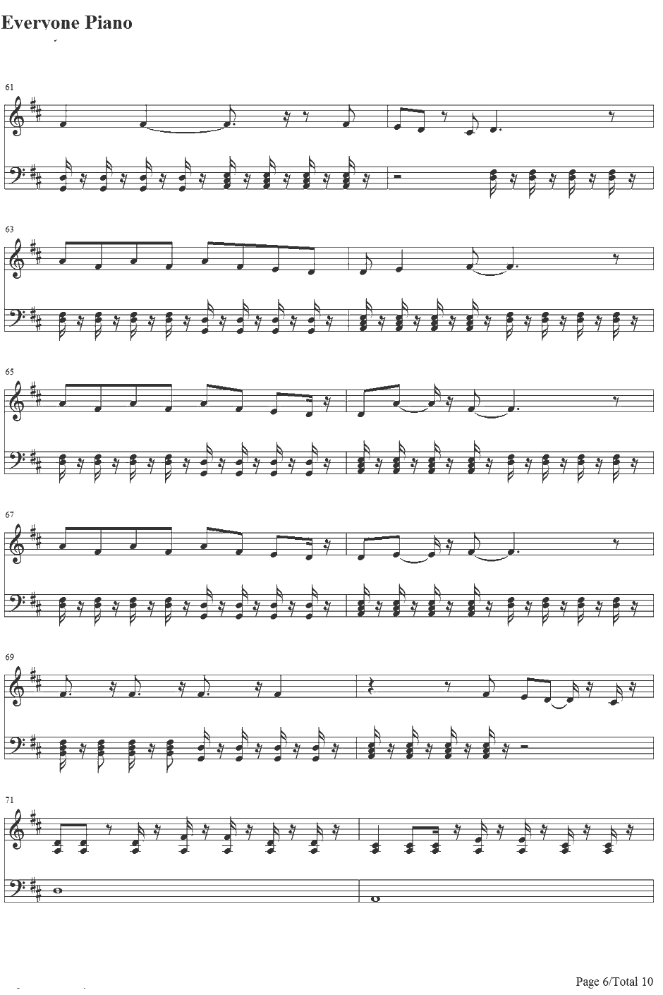 Live While We're Young钢琴谱-OneDirection6